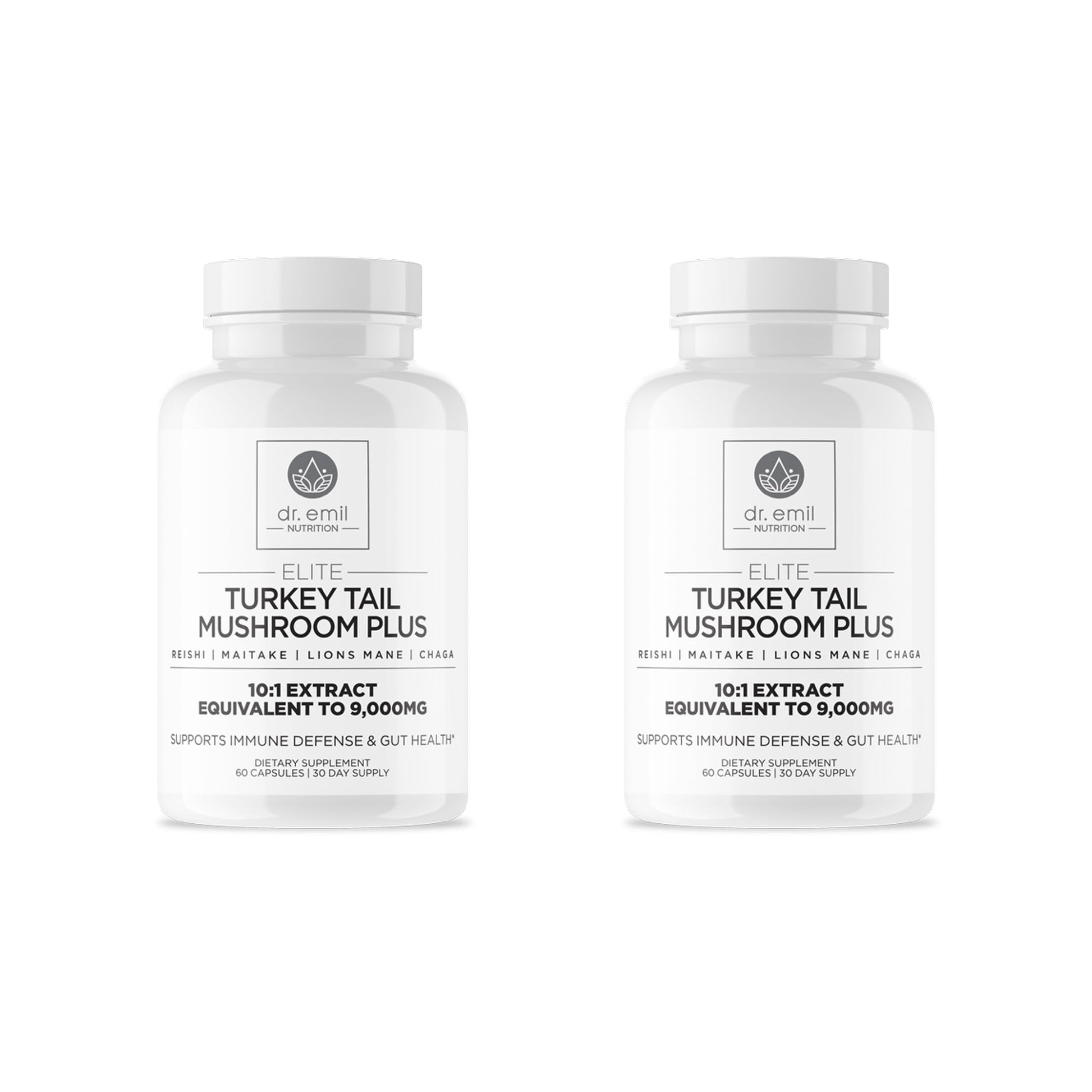 Dr. Emil Nutrition Mushroom Supplement Elite Turkey Tail Mushroom Plus Capsule 2-Pack