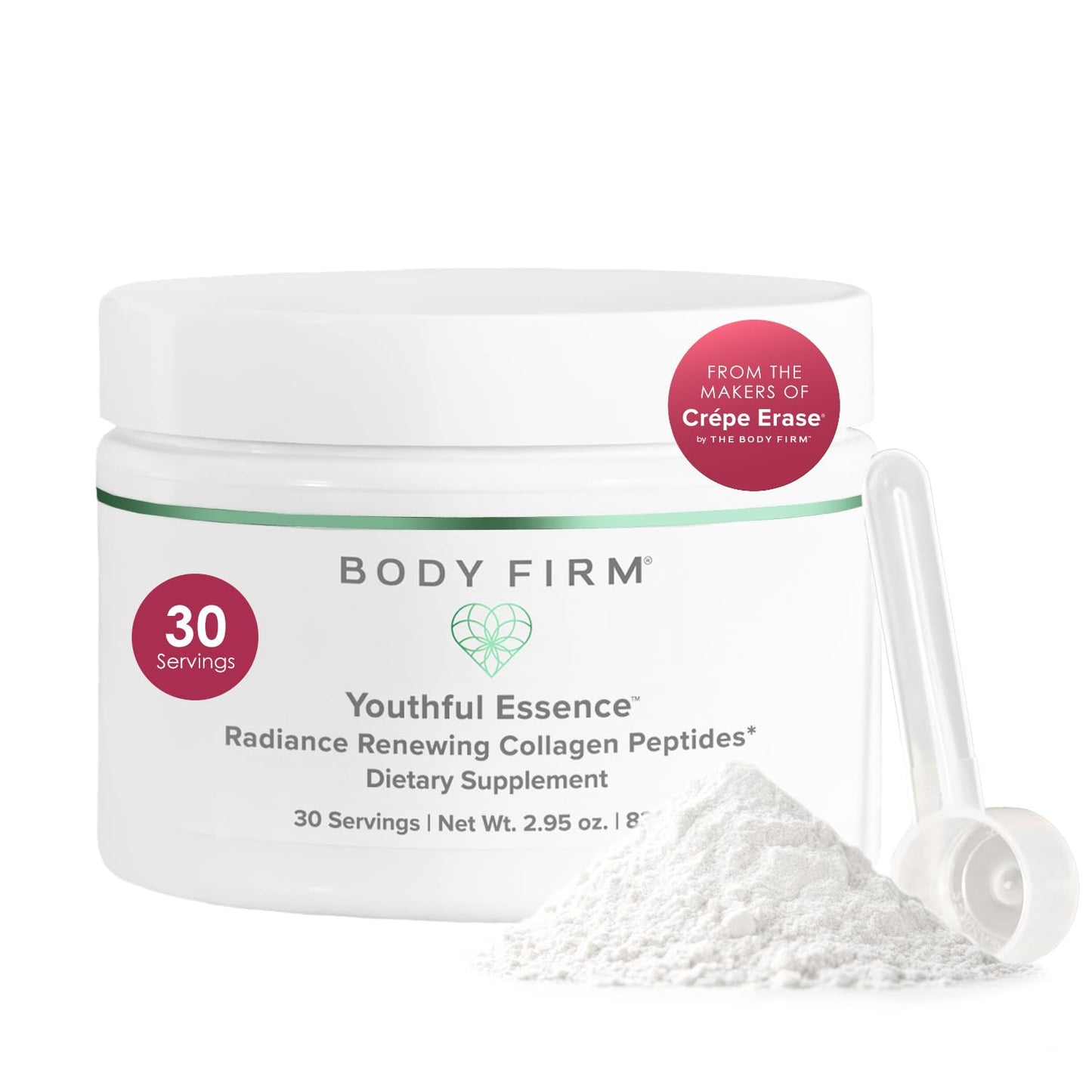 BODY FIRM Youthful Essence Radiance Renewing Collagen Peptides Powder 2.95 Ounce