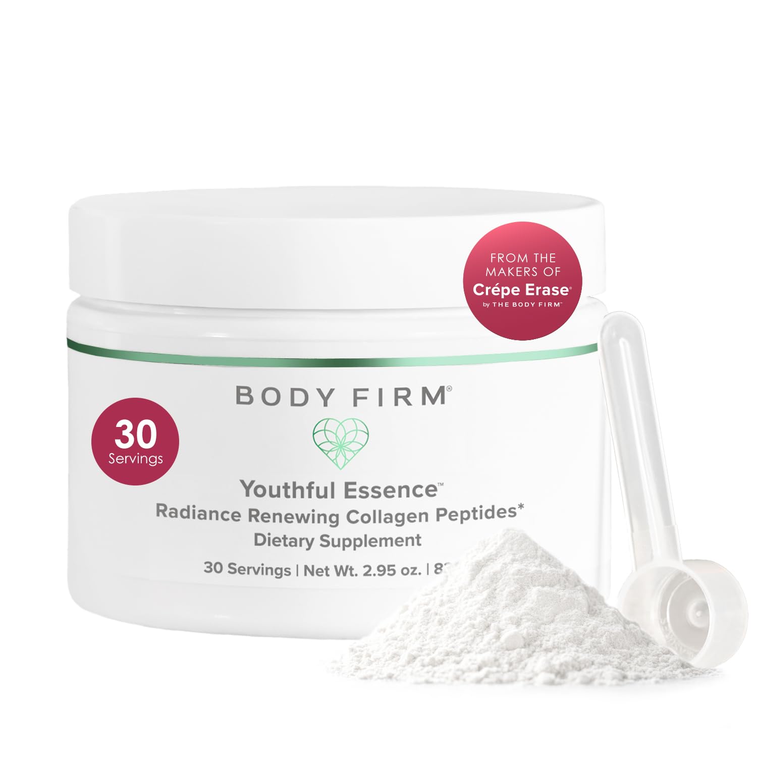 BODY FIRM Youthful Essence Radiance Renewing Collagen Peptides Powder 2.95 Ounce