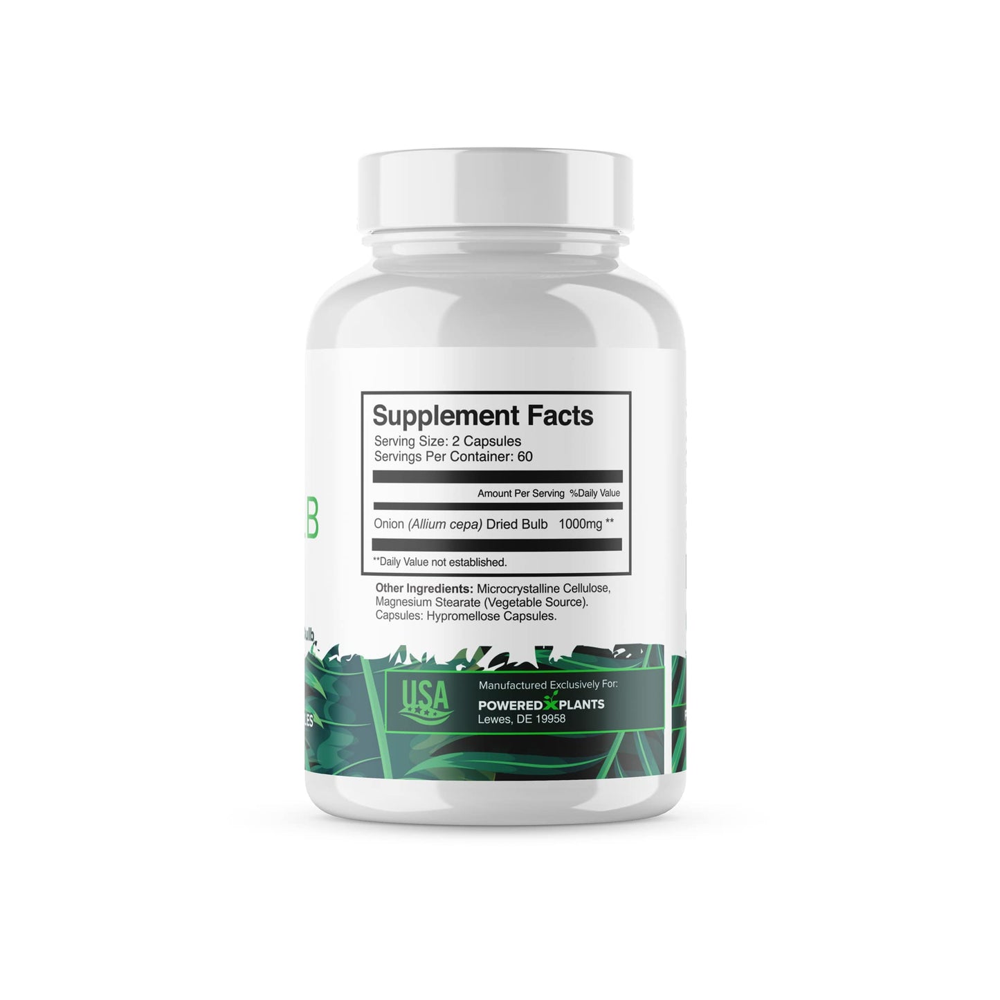 POWERED X PLANTS Onion Bulb Extract 1000mg Capsule, 120 Count