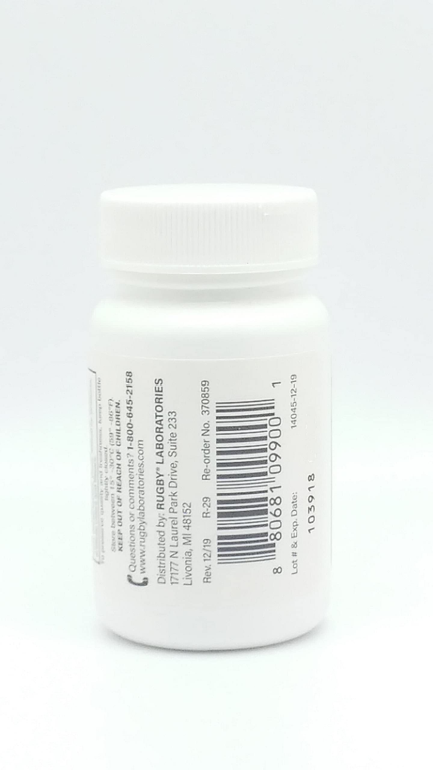 Rugby Laboratories Folic Acid 400 mcg Vitamin B9 Folate Daily Dietary Supplement Tablets, 100