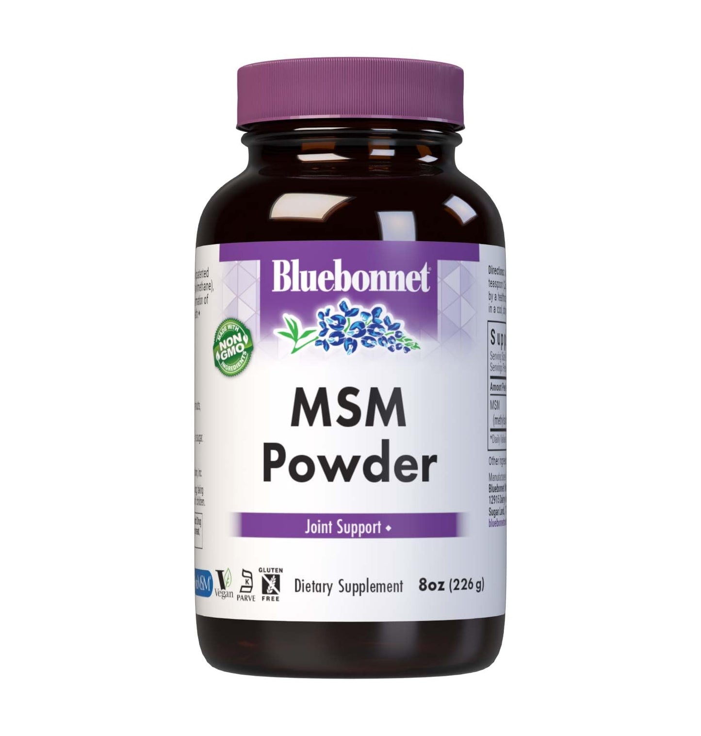 BlueBonnet MSM Powder 2600mg, 8 oz