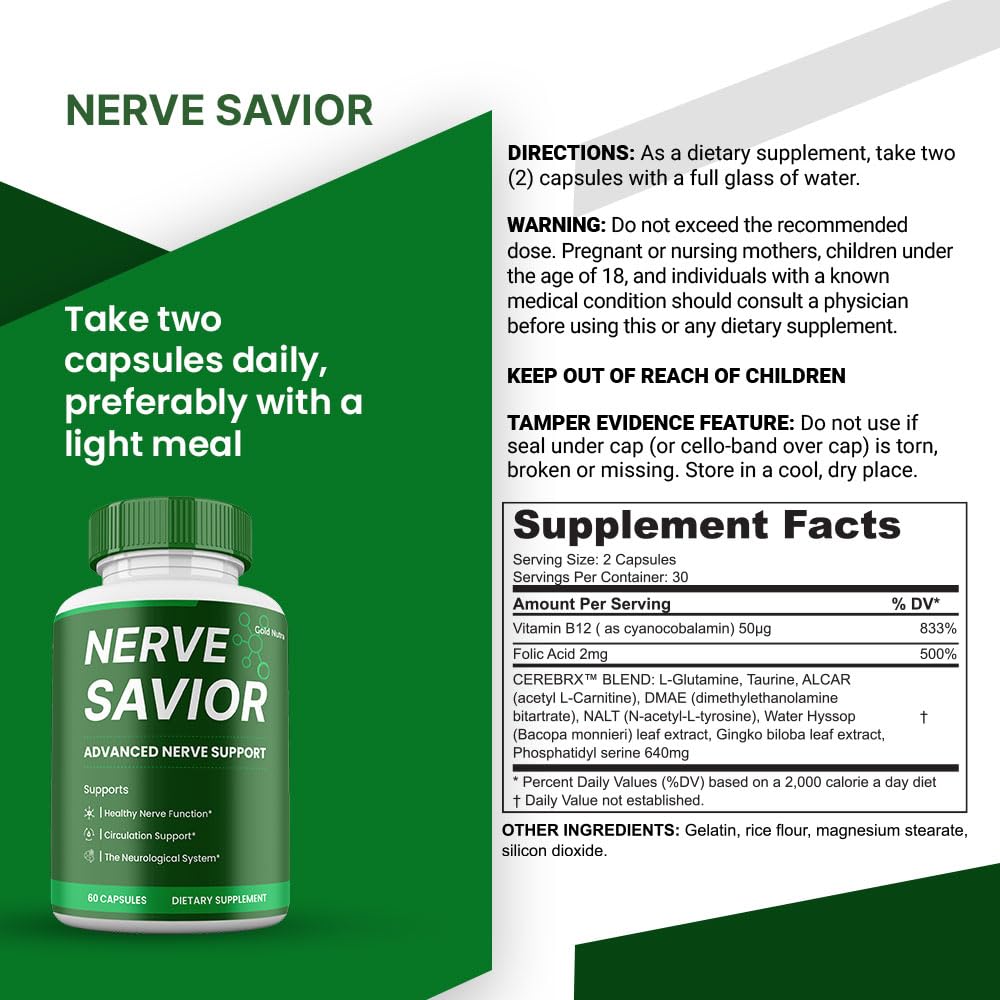 Gold Nutra NerveSavior Capsule 1 Count