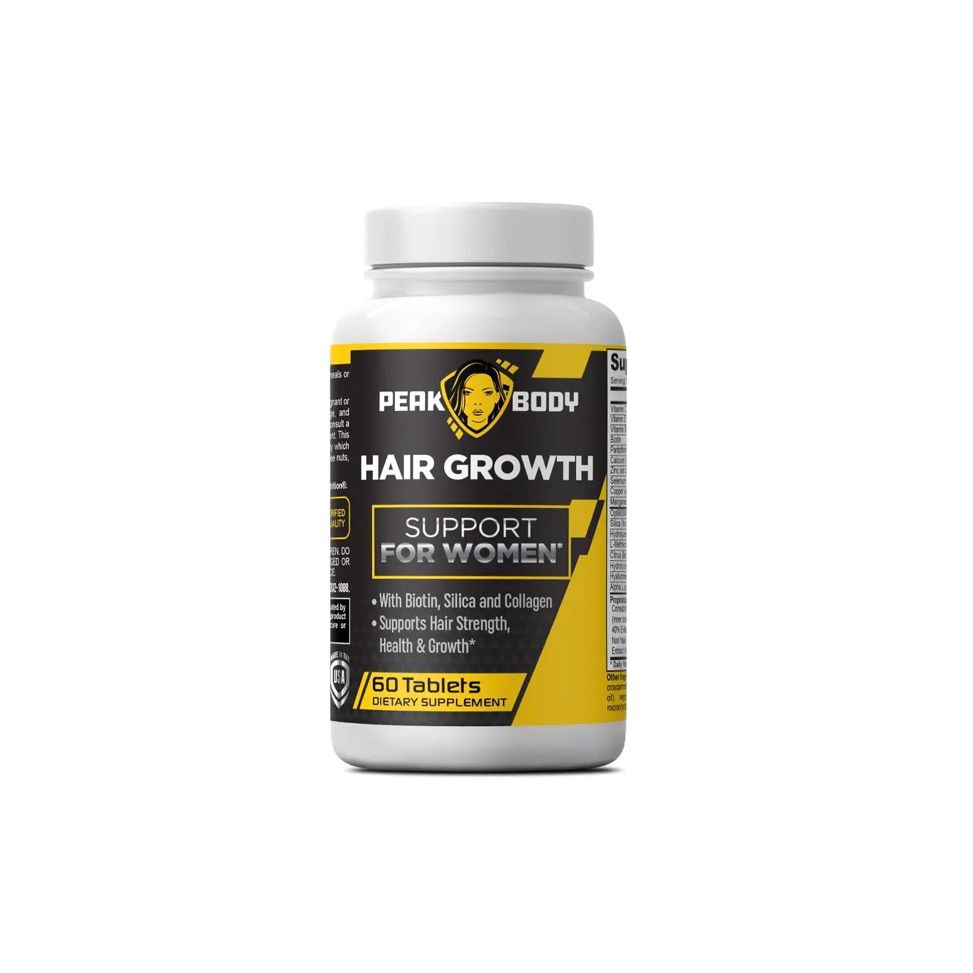 Peak Body Hair Growth Support for Women 60 Tablets