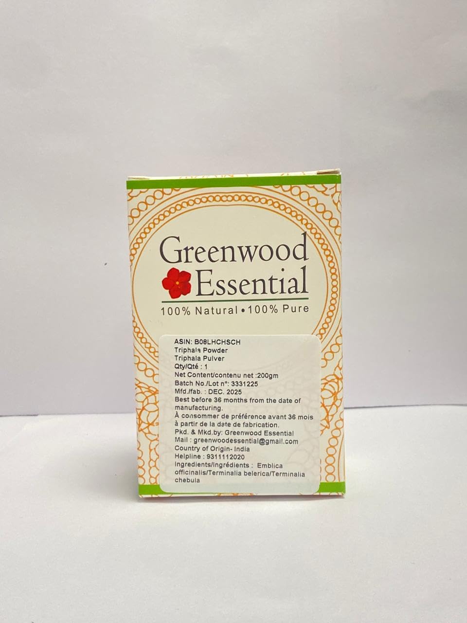 Greenwood Essential Pure Triphla Powder, 1 Count