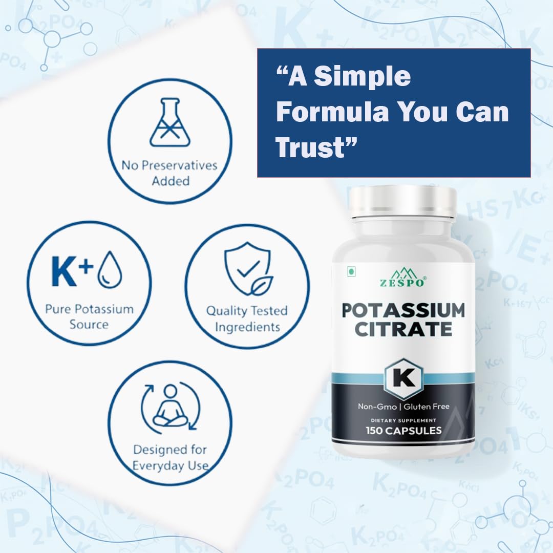 Zespo Potassium Citrate 800mg Capsule, 150 Capsules
