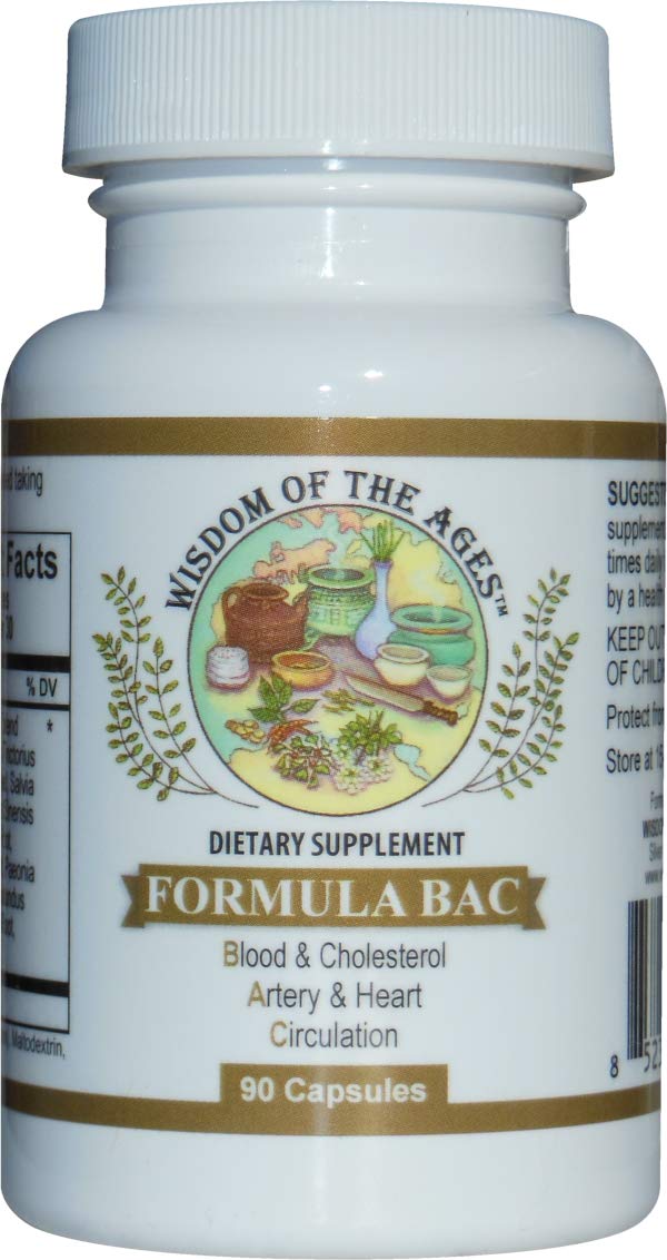 Wisdom of the Ages Formula BAC Total Cardiovascular Support for Blood-Arteries-Circulation 90 Capsules