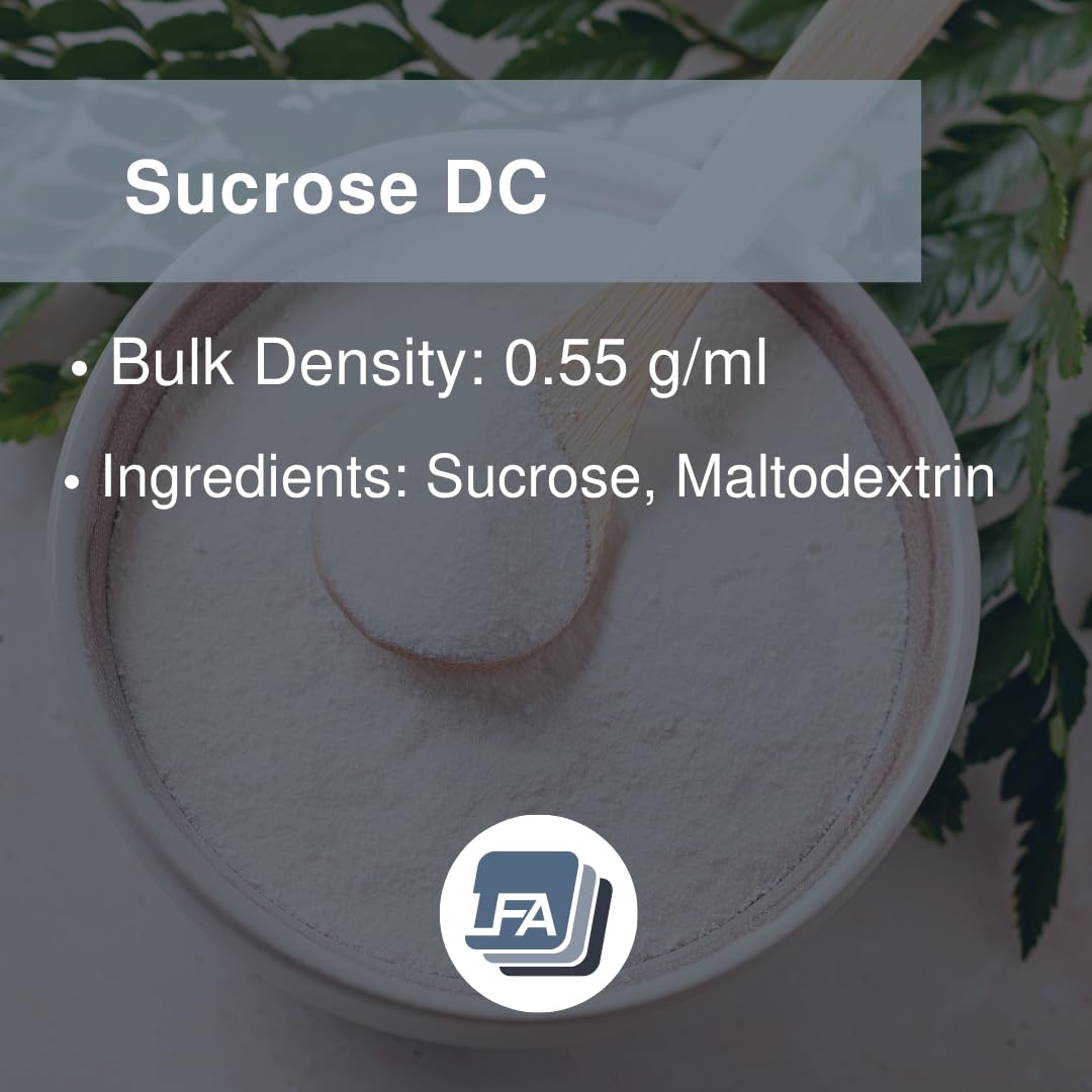 LFA Tablet Presses Sucrose DC Powder with 3% Maltodextrin Direct-Compression Tableting Sugar Binding Agent for Tablet Press Machine Pill Binder Mix, Powder, 176