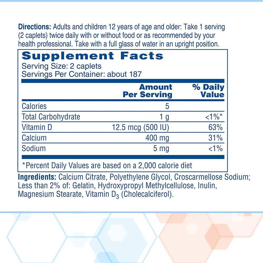 Citracal Petites Calcium Citrate with Vitamin D3 Caplets 375