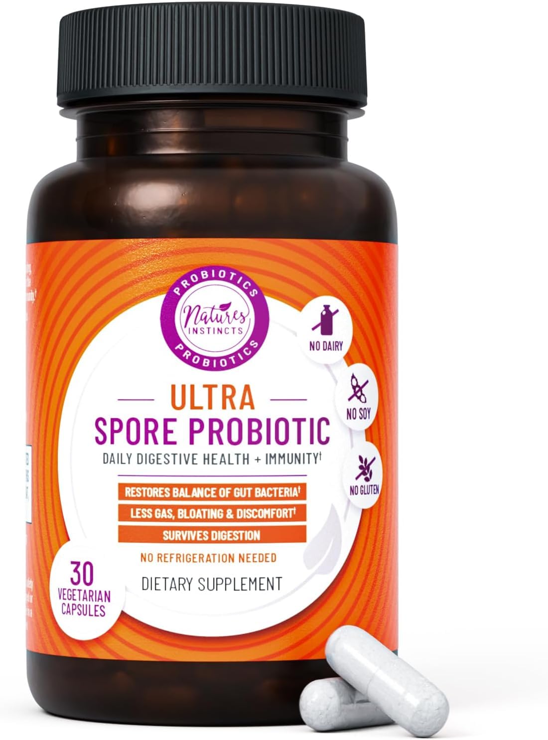 Natures Instincts Ultra Spore Probiotic with Live Strains 30 Capsules