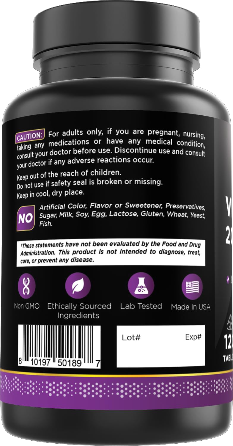 Oxify Vitamin B-6 200 mg Tablet, 120 Count