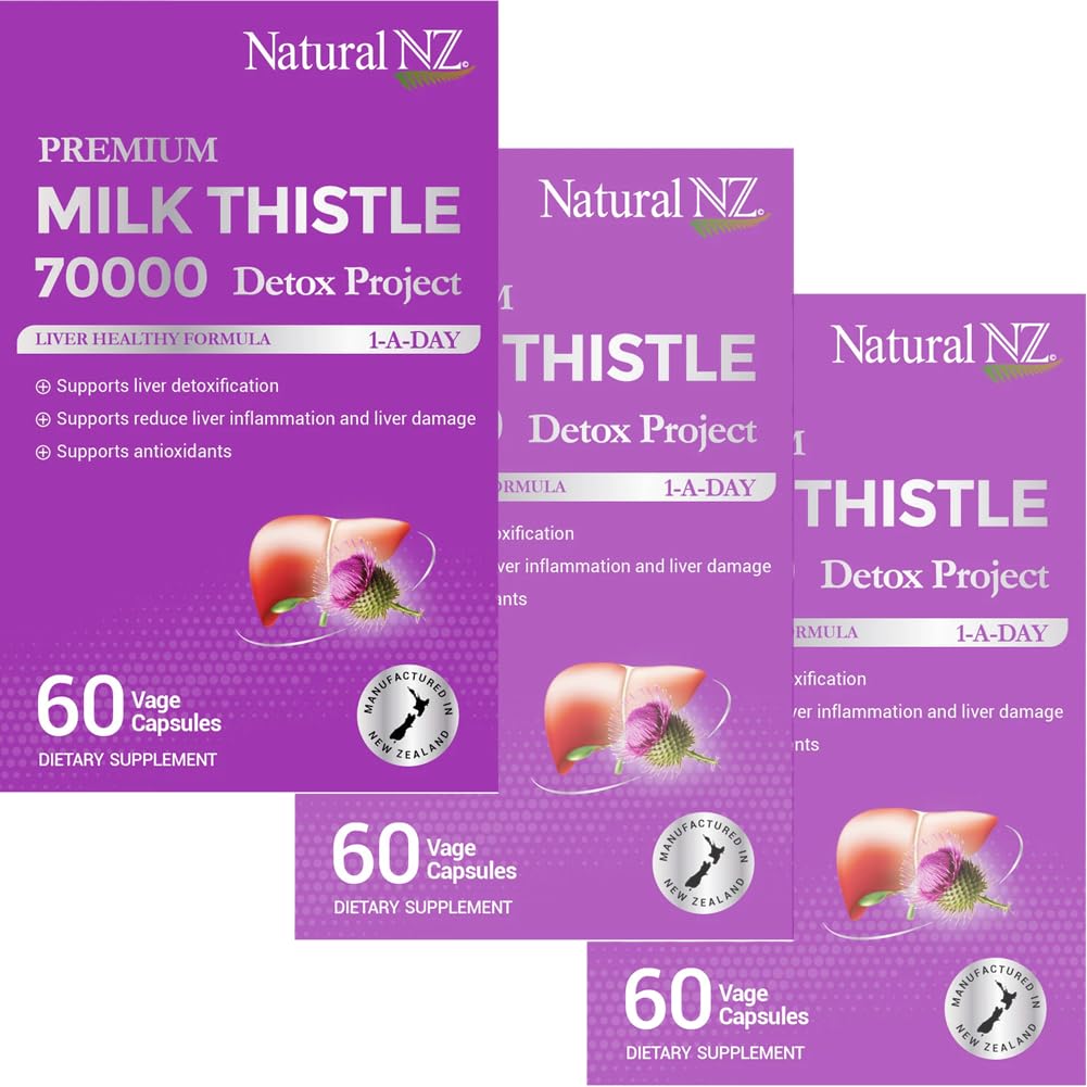 Natural NZ Milk Thistle 70000 1-A-Day Capsules, 60 Count