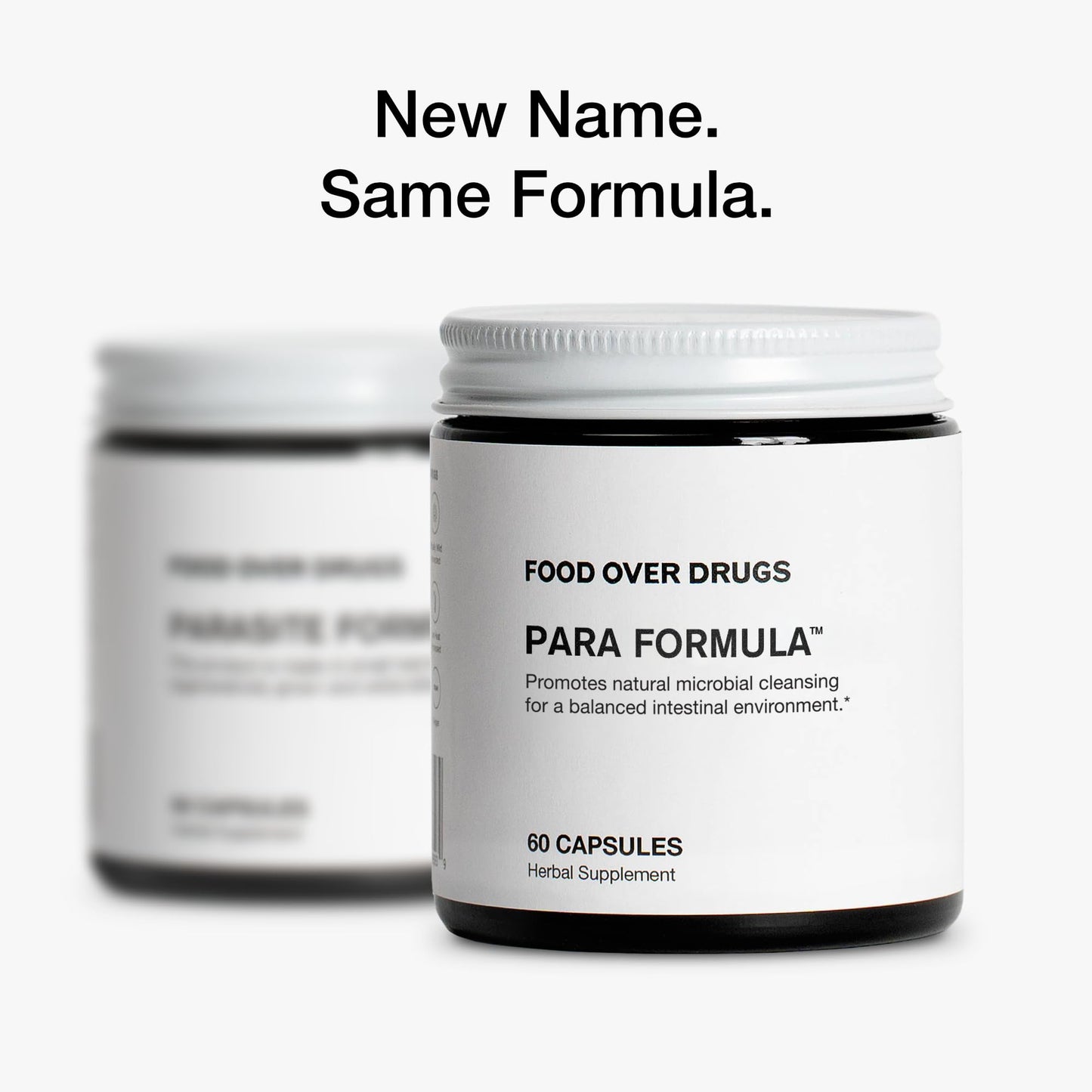 Food Over Drugs Para Formula Full Spectrum Herbal Cleanse for Humans Natural Intestinal Microbial Detox & Complete Body Cleanse Capsule, 60 Count