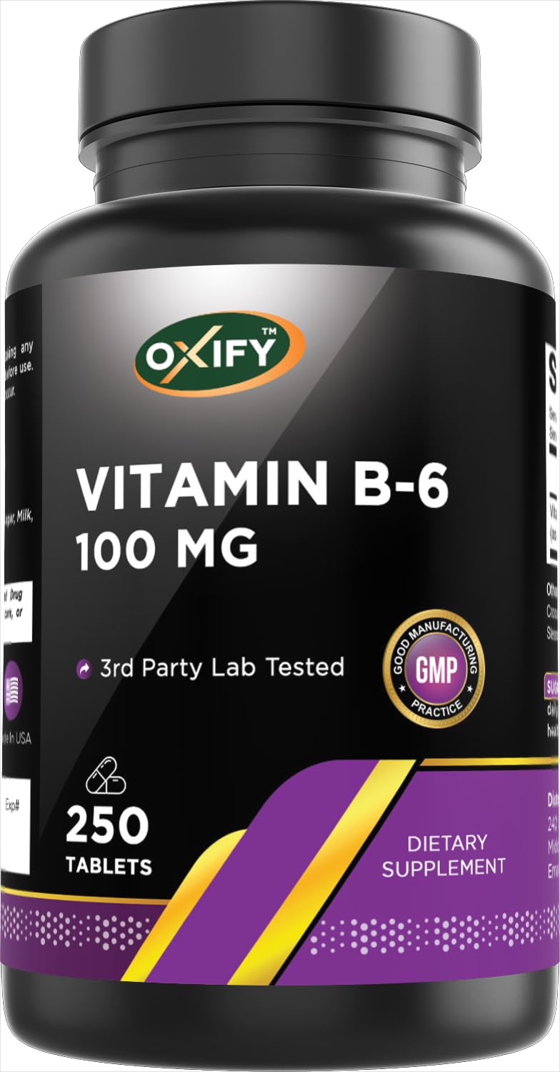 Oxify Vitamin B-6 100 mg Tablet, 240 Count