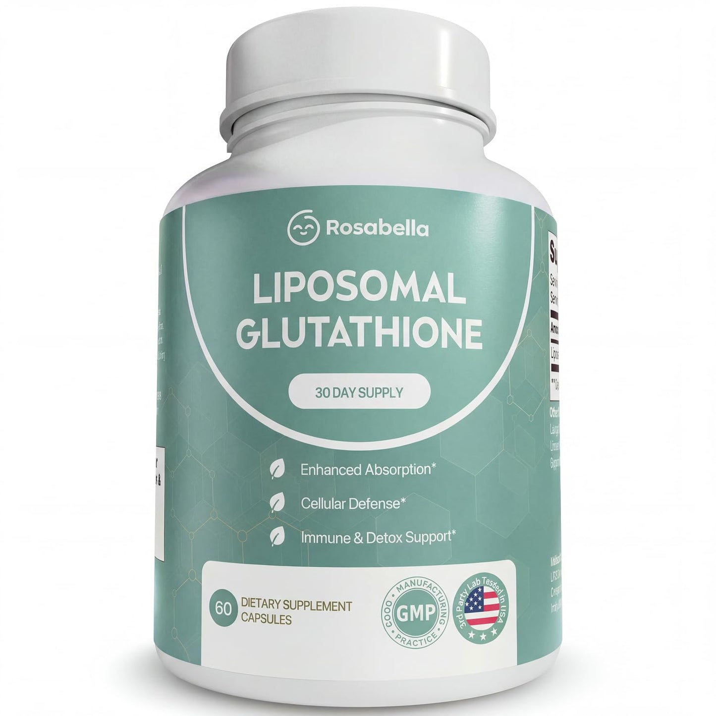 Rosabella Liposomal Glutathione 500mg Capsule, 60 Capsules
