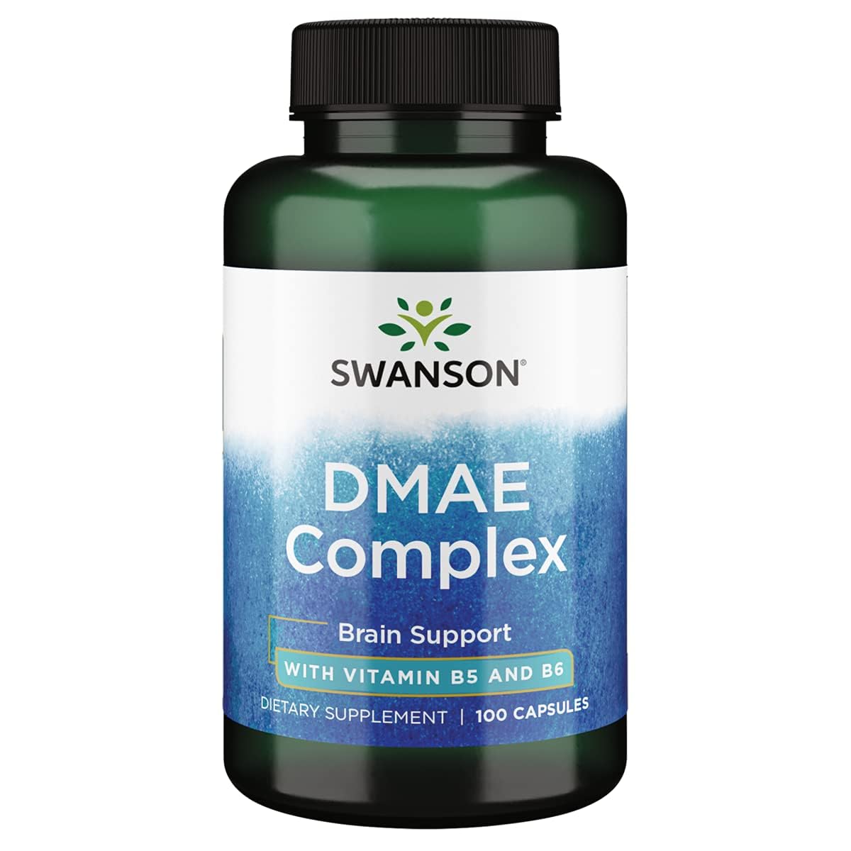 Swanson DMAE Complex 130 mg – Brain Function & Cognitive Support Capsule, 100 Count