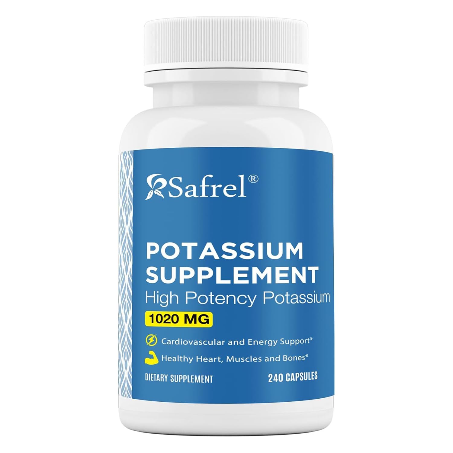 Safrel Potassium Supplement Capsules, 240 Count