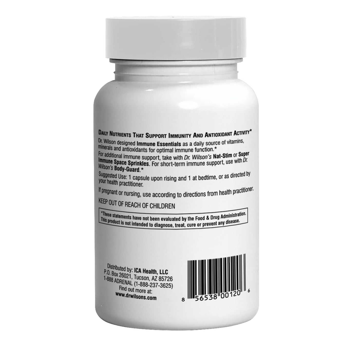 Doctor Wilson's Original Formulations Dr. Wilson's Immune Essentials Daily Immune Support Immune Booster Capsules, 60 Count