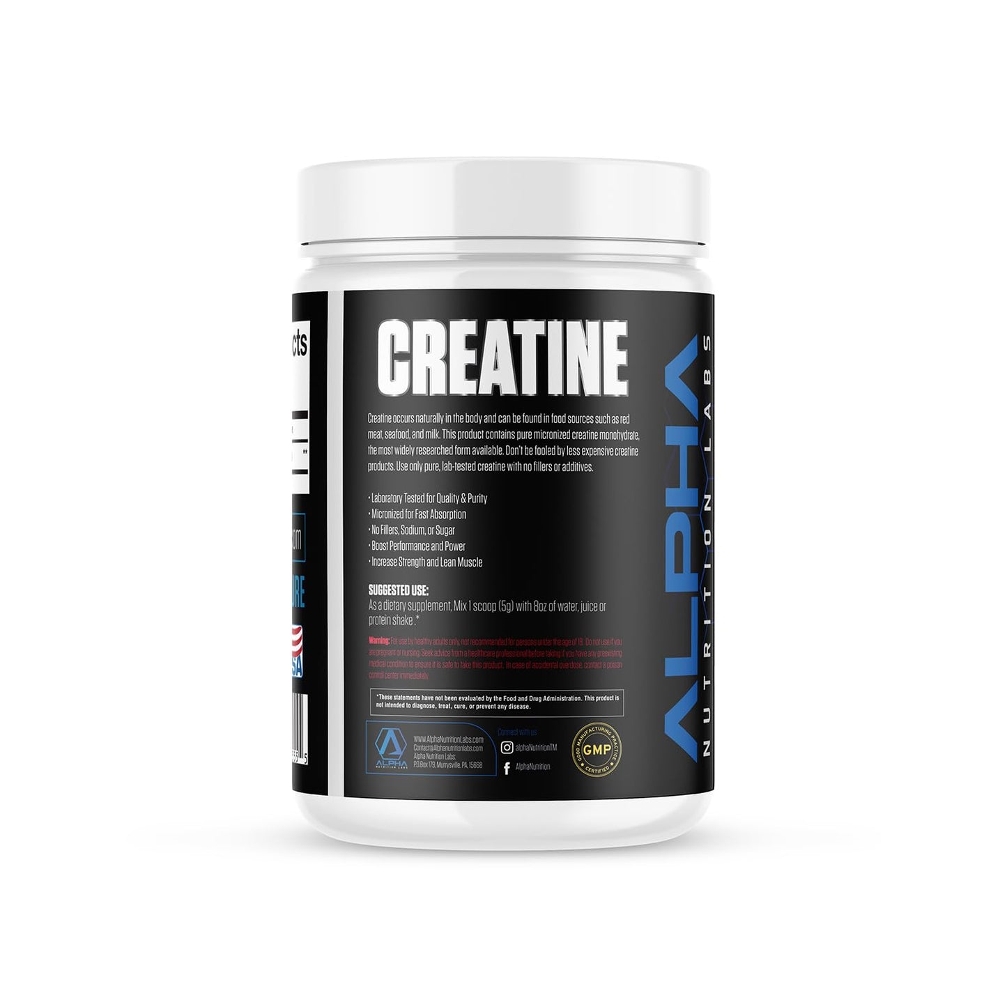 Alpha Nutrition Labs Micronized Creatine Powder 500g