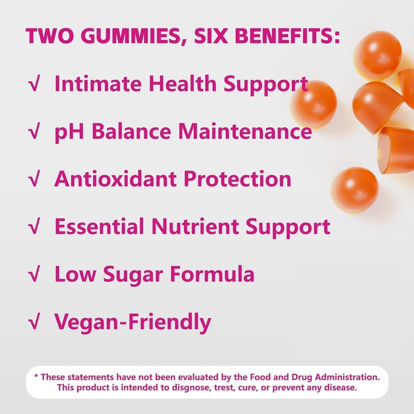 Shytrouy Vaginal Probiotic Gummies for Women, 60 Count