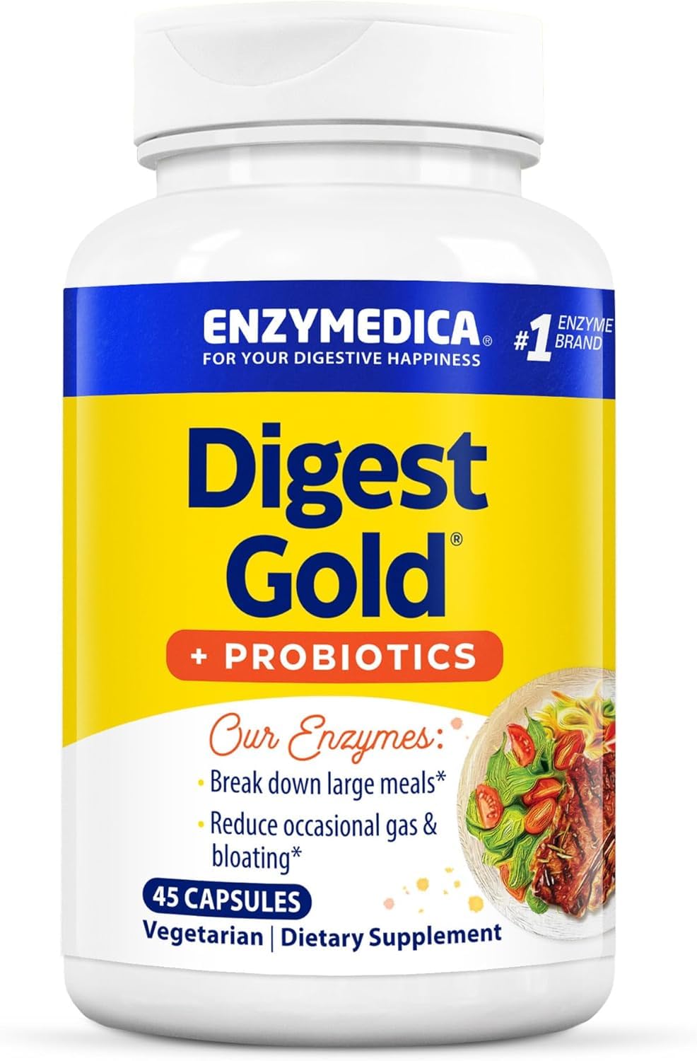Enzymedica Digest Gold + Probiotics Capsule, 45 Count