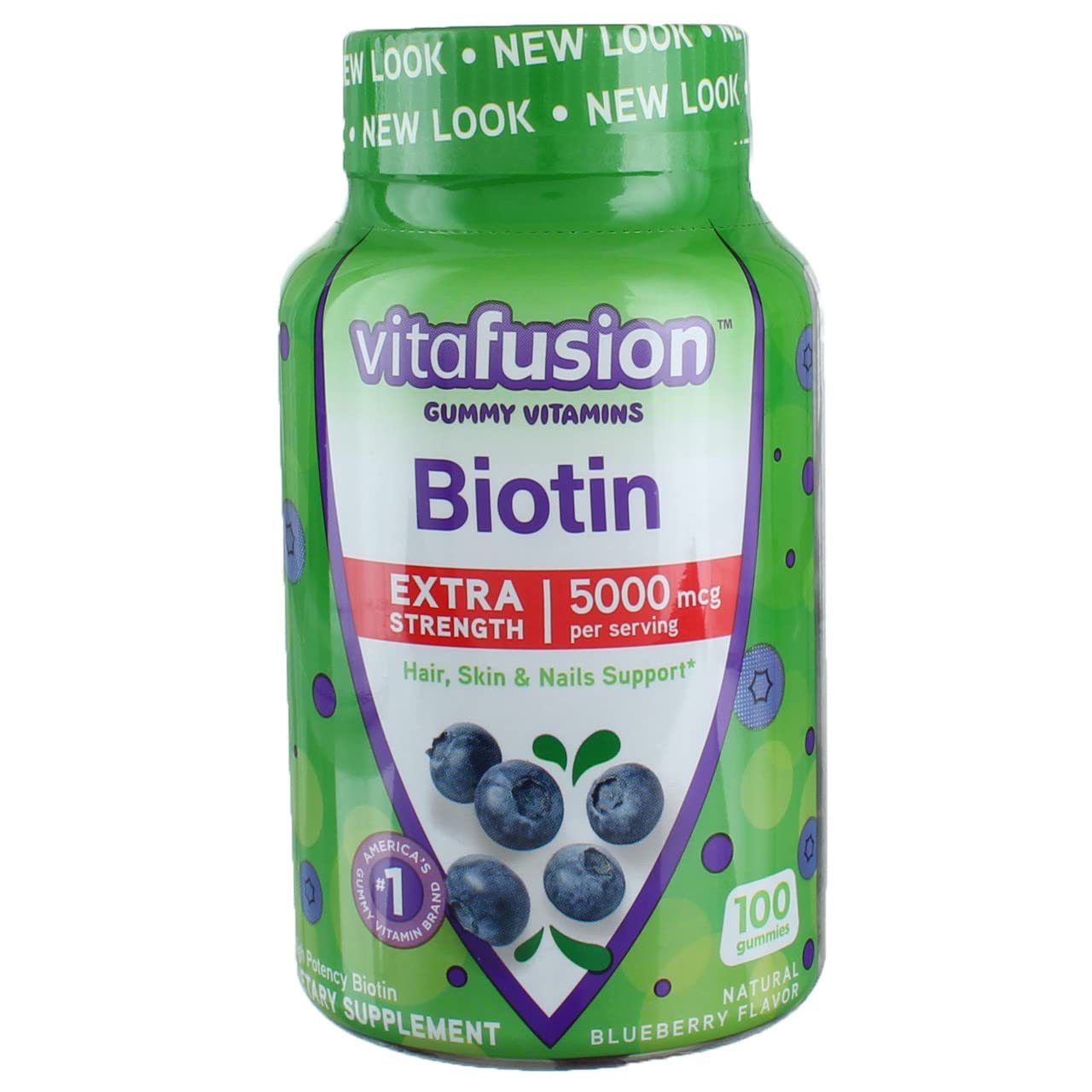 Vitafusion Biotin Gummies Extra Strength 5000 mcg, 100 Gummies