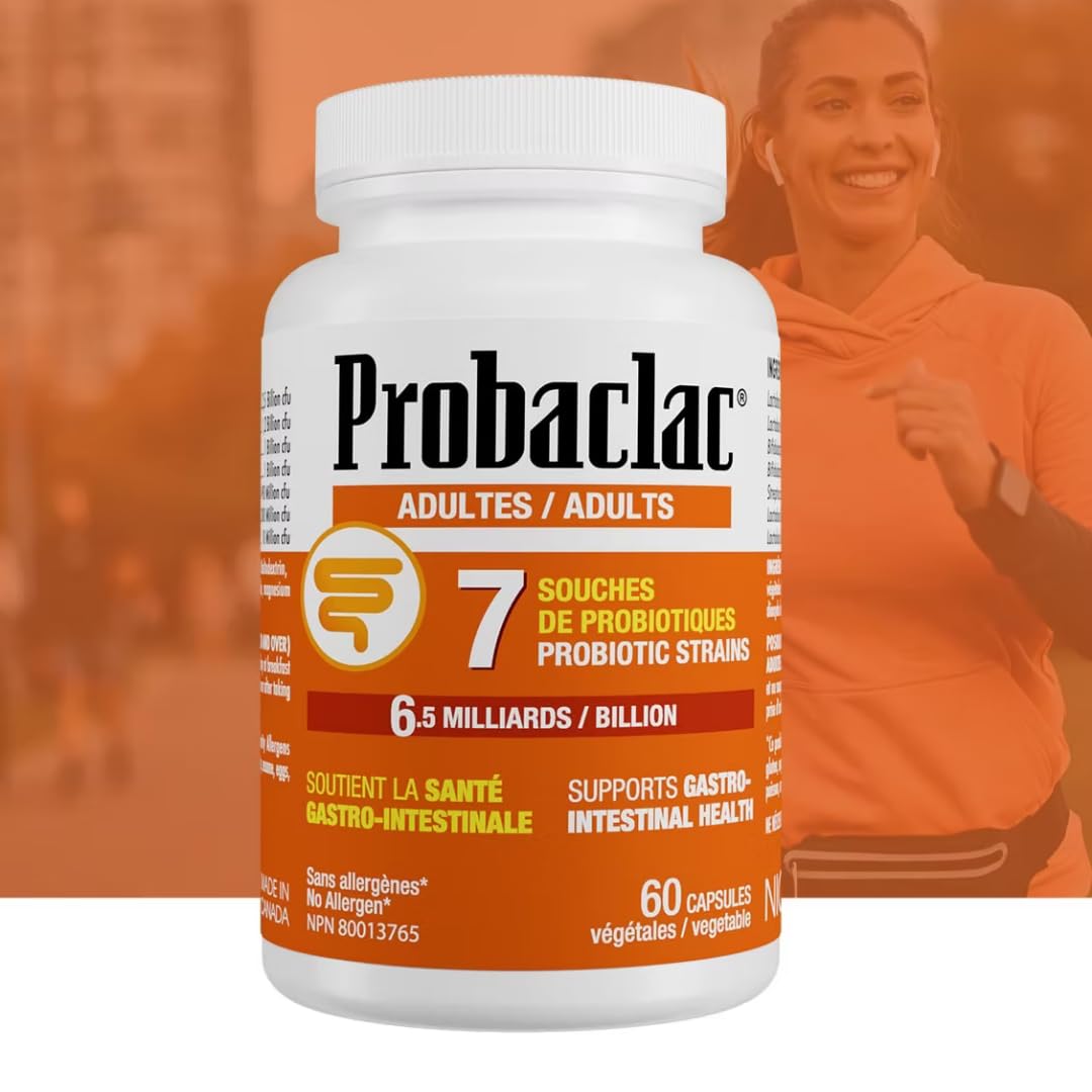 Probaclac Probiotics for Adults – Daily Gut Health & Immune Support, Relieves Bloating & Supports Digestive Balance, 60 Capsules