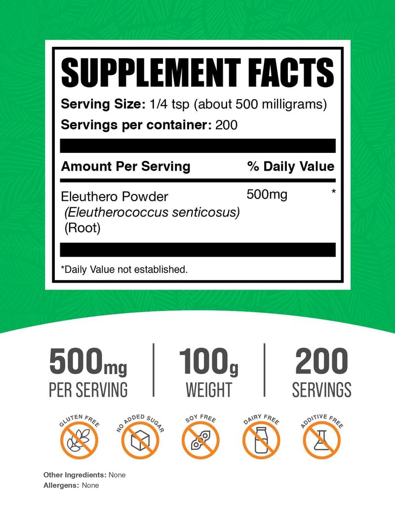 BulkSupplements Eleuthero Powder 3.5 oz