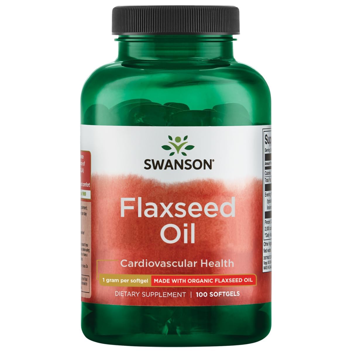 Swanson Flaxseed Oil (Omegatru) 1000 mg Softgels, 100