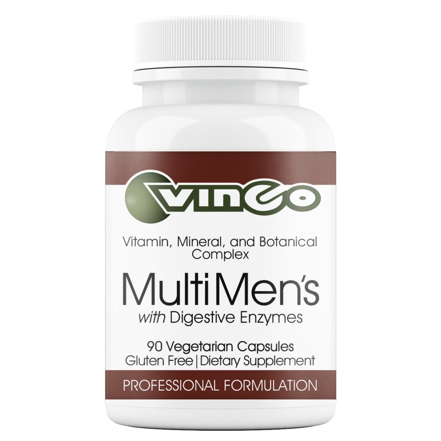 Vinco MultiMen’s with Digestive Enzymes Daily Supplement Capsules, 90 Count