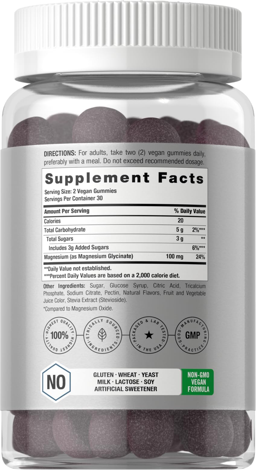Horbäach Magnesium Glycinate Gummies 60 Count
