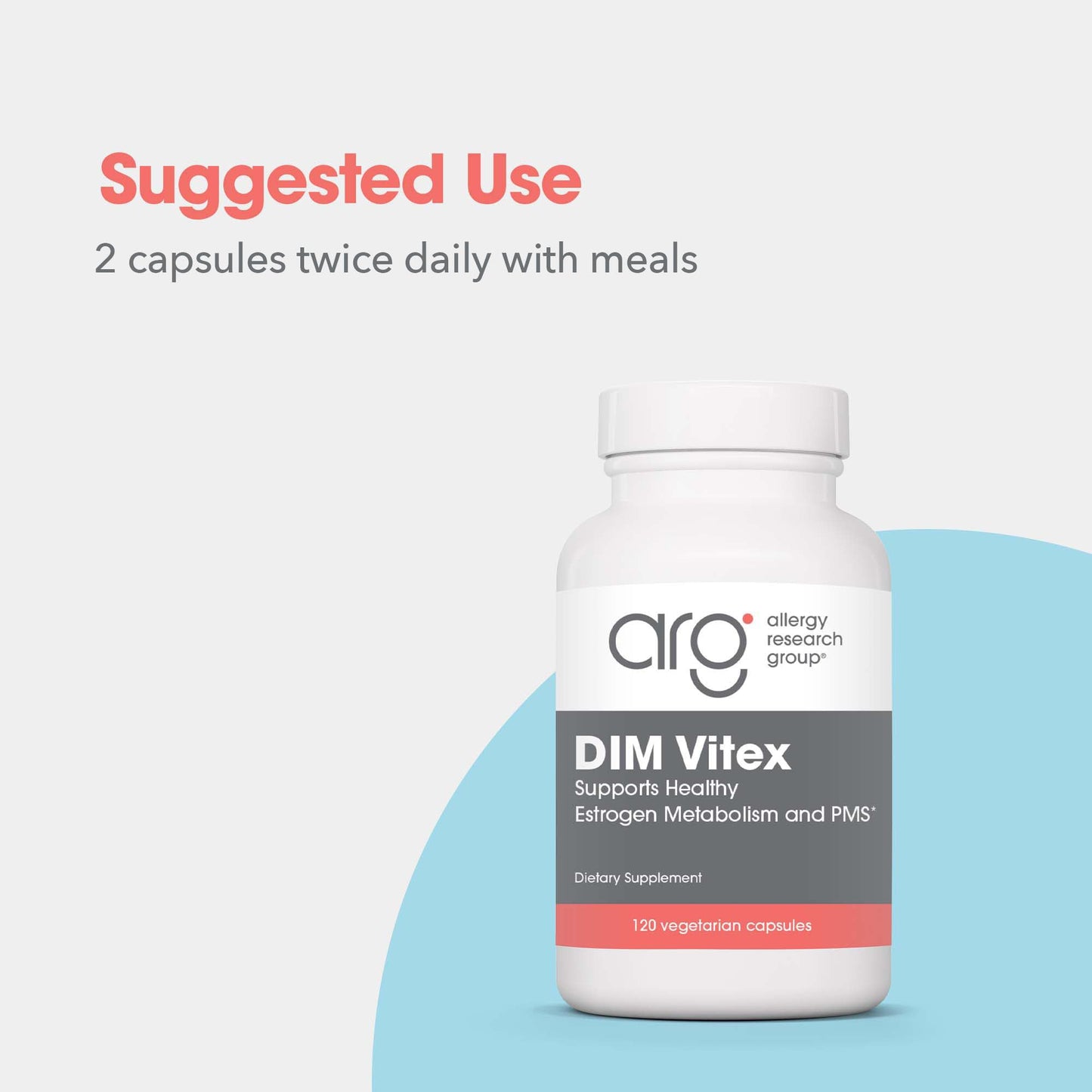 Allergy Research Group DIM Vitex - Supports Estrogen Metabolism - DIM with NAC and Vitamin B & Magnesium, 120 Capsules