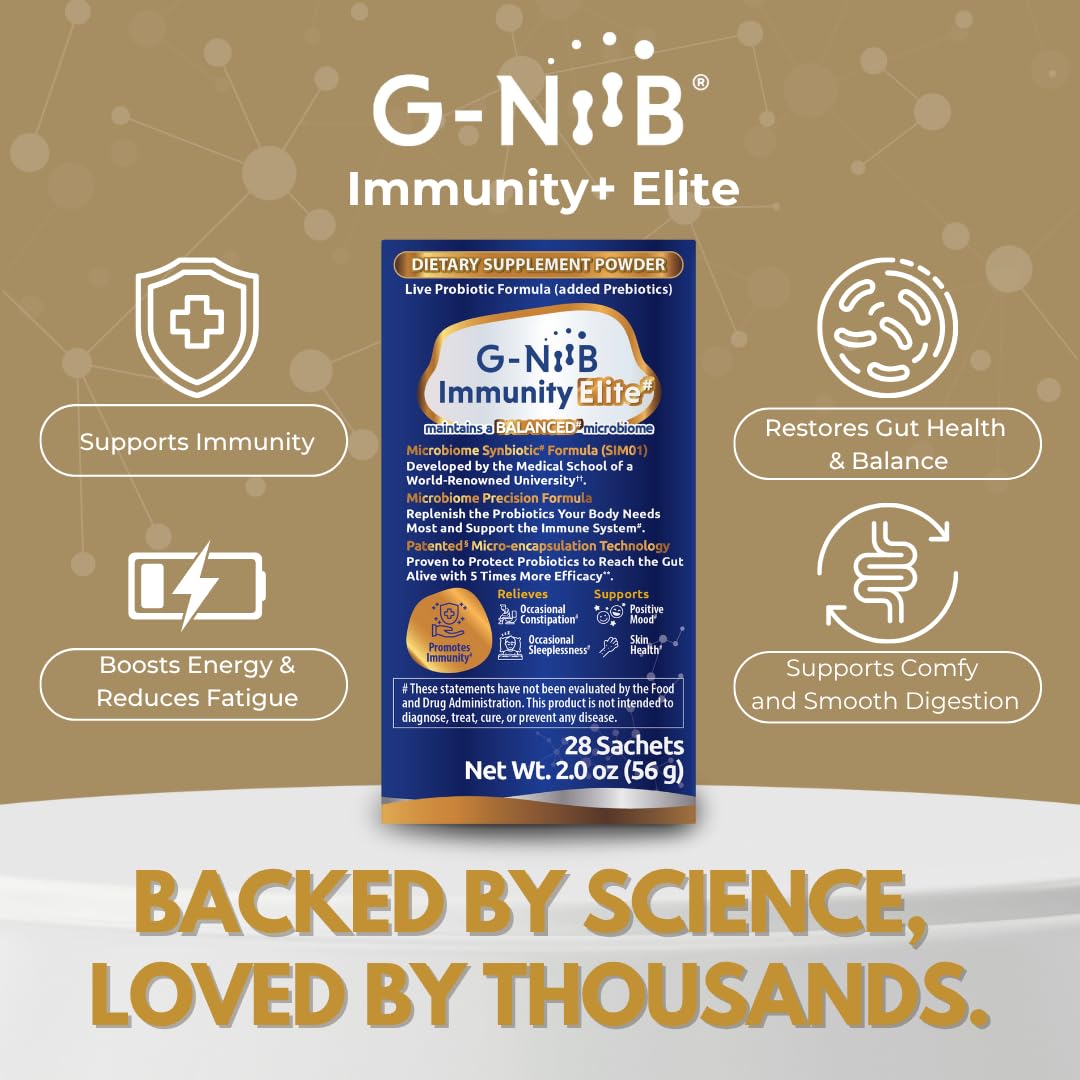 G-NiiB Immunity Elite Synbiotic Formula Powder 2 Ounce