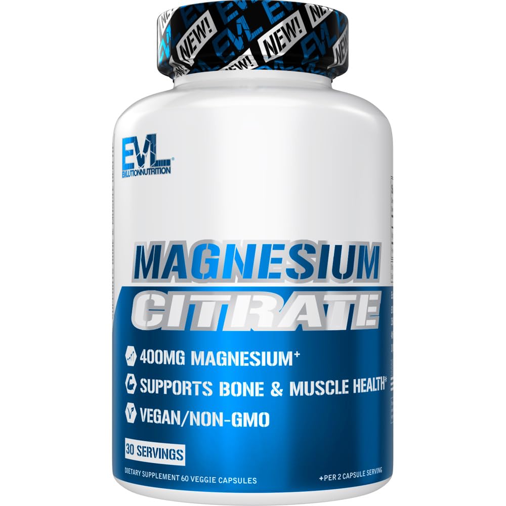Evlution Magnesium Citrate Capsules 400mg, 60 Capsules