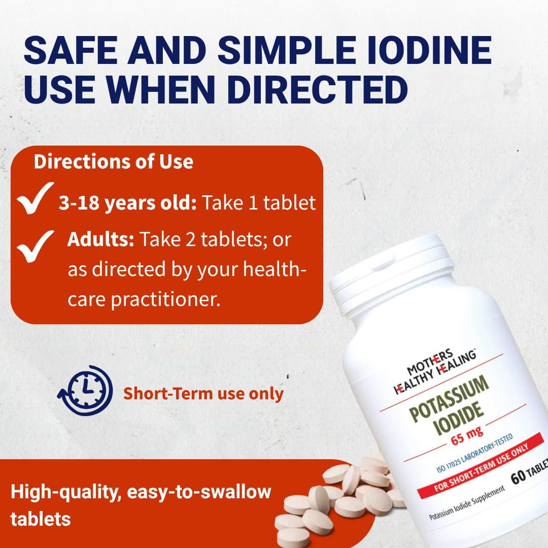Mothers Healthy Healing Potassium Iodide Tablet Supplement 60 Tablets