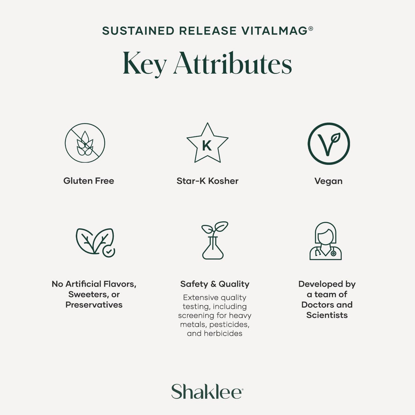 Shaklee Sustained Release VitalMag Magnesium Supplement with Potassium & Boron Blend 30 Tablets