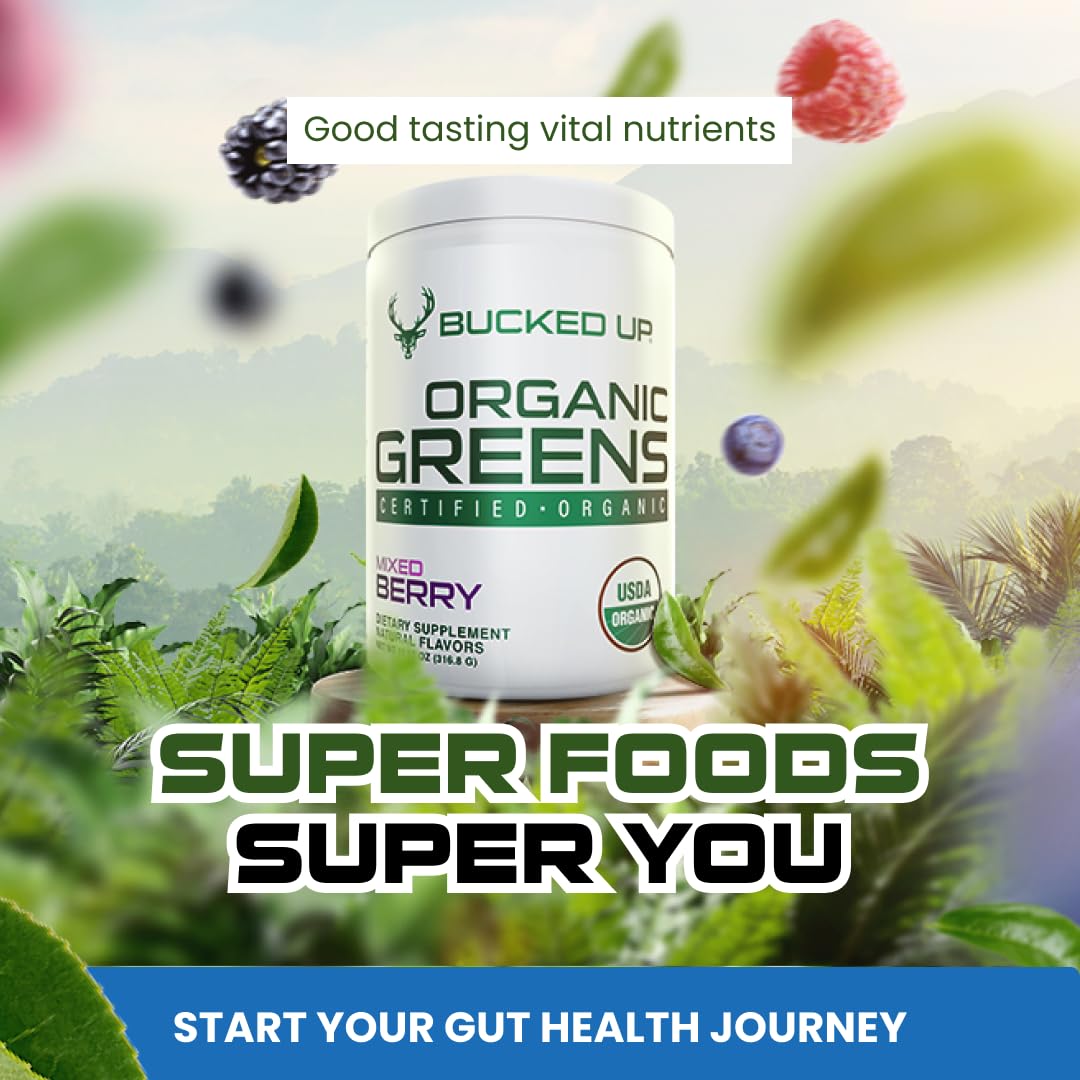 Bucked Up Greens Superfood Powder Mixed Berry, 11.07 oz