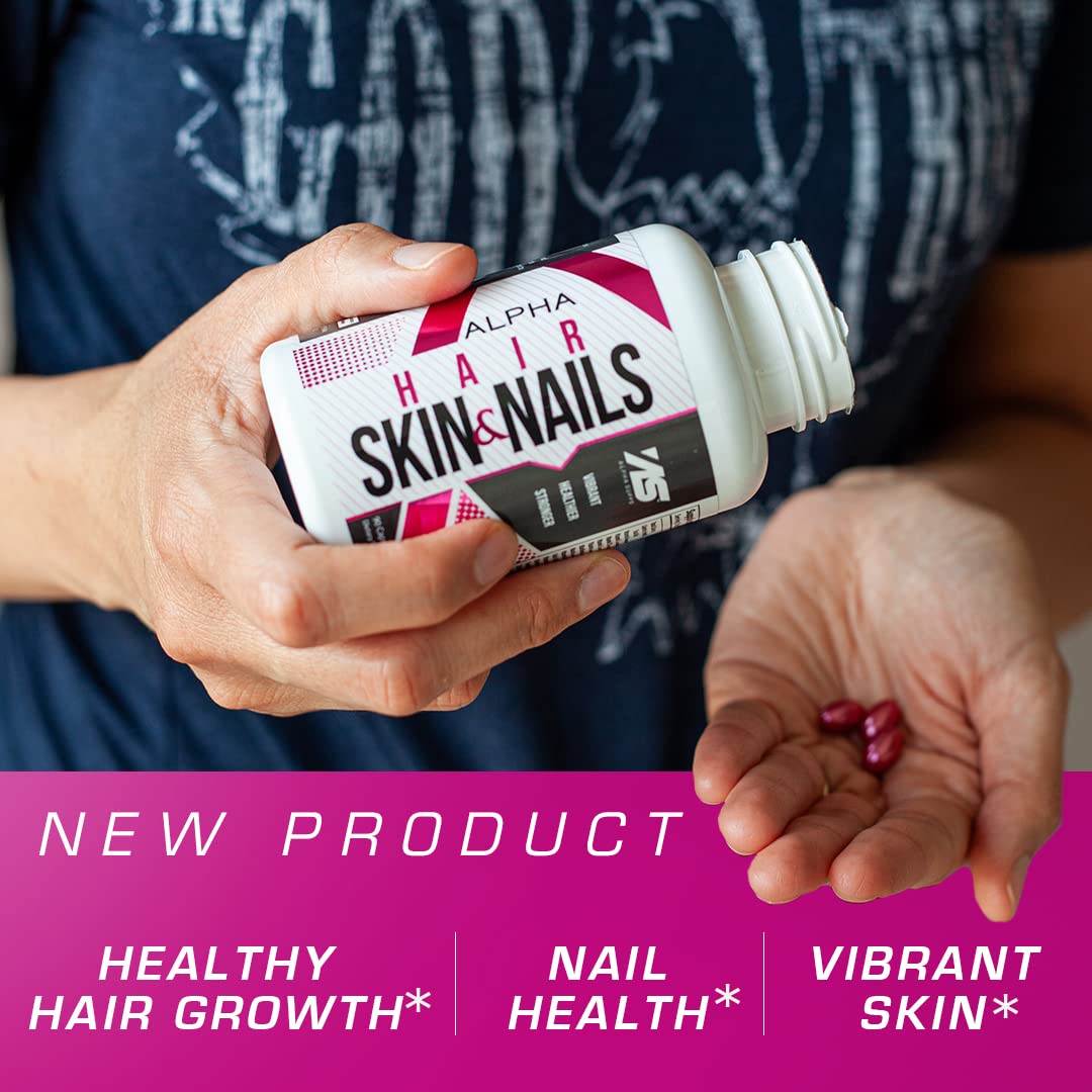 Alpha Supps Hair, Skin, and Nails Supplement, 90 Capsules