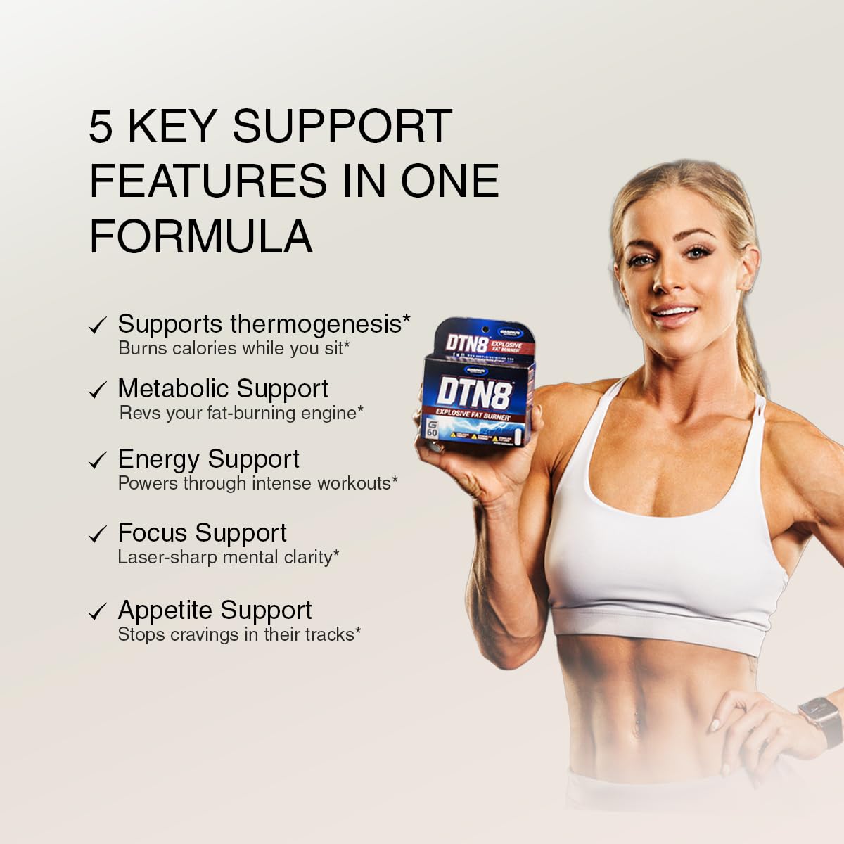 Gaspari Nutrition DTN8 Explosive Fat Burner Capsules, 60 Count