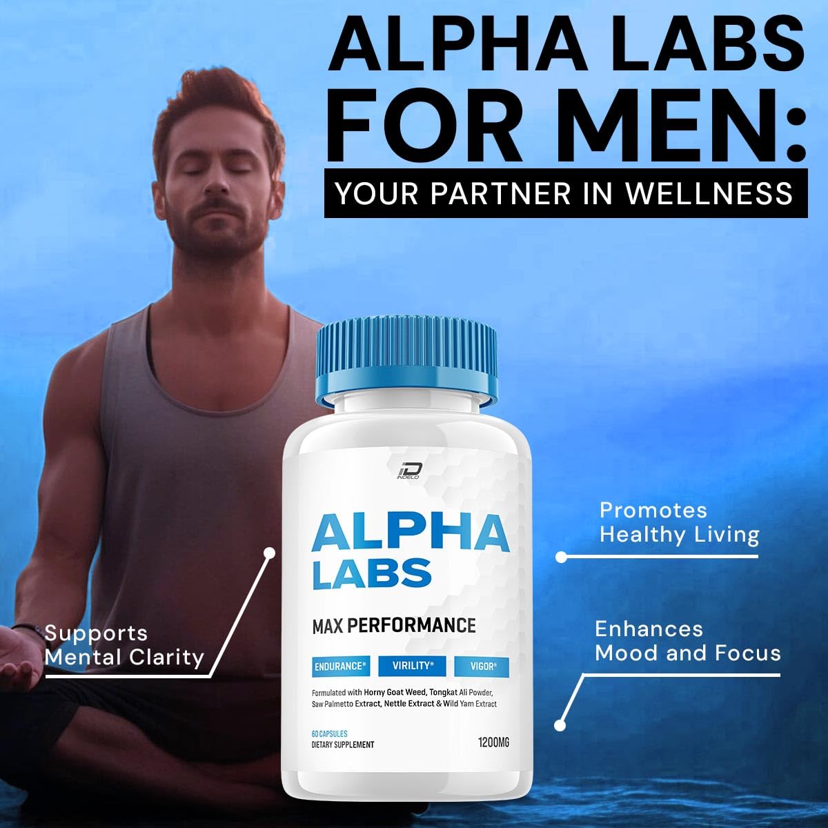 Indelo Alpha Labs for Men 120 Capsules
