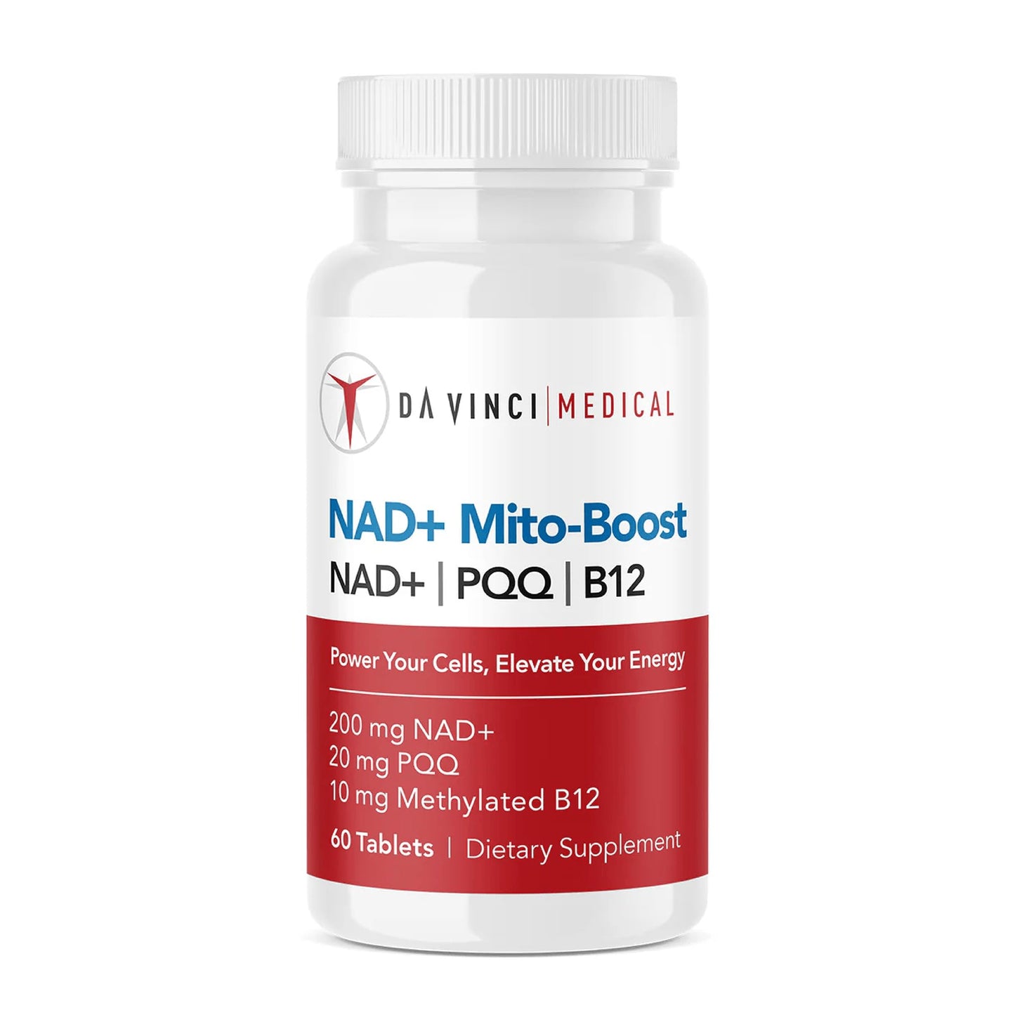 Da Vinci Medical NAD+ Mito Boost Supplement with PQQ & B12, Cellular Coenzyme Formula 1 Tablet