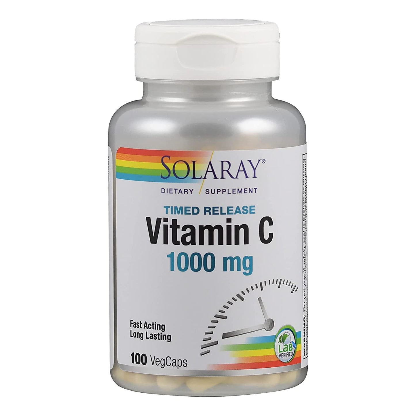 Solaray Vitamin C 1000 mg Timed Release Capsules, 100 Count