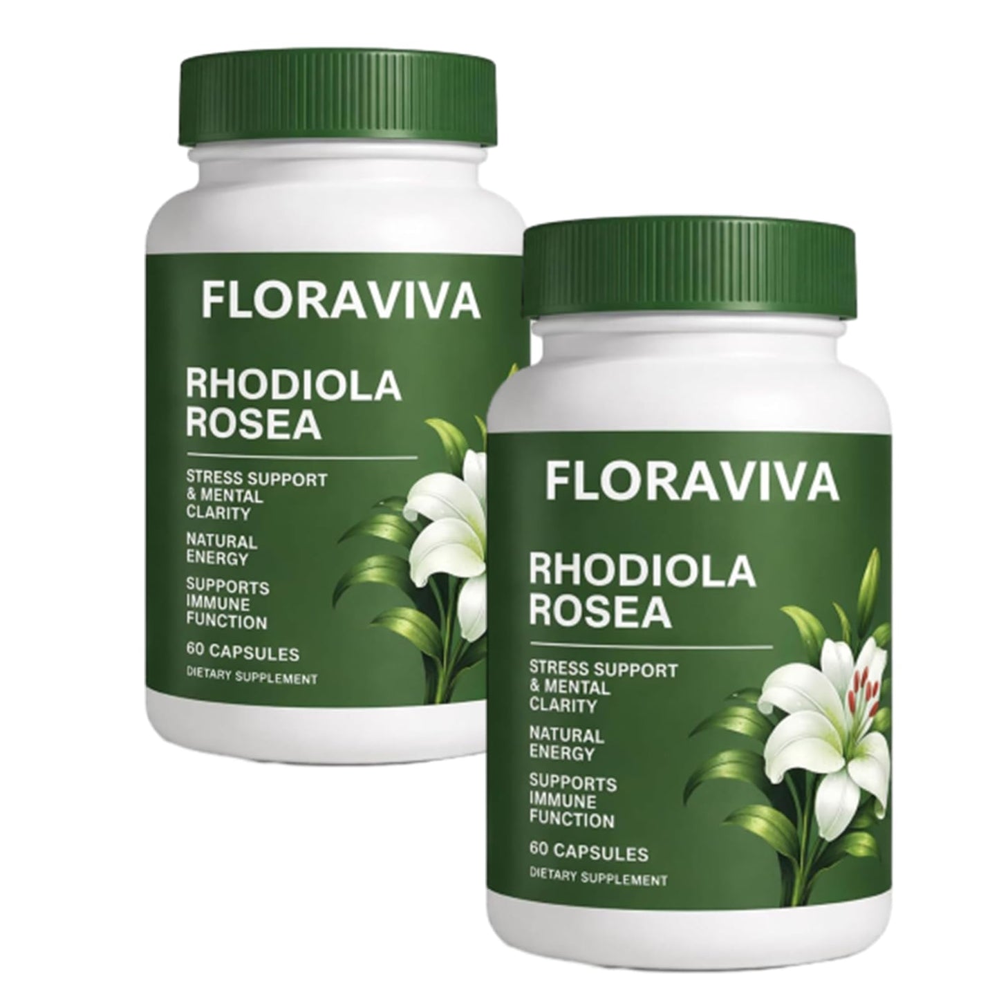LKNSIH Floraviva Rhodiola Rosea Organic Capsule, Rhodiola Rosea Supplement, Adaptogenic Herb for Daily Stress Support & Energy Balance – 500mg per Serving (2) 1 Capsule