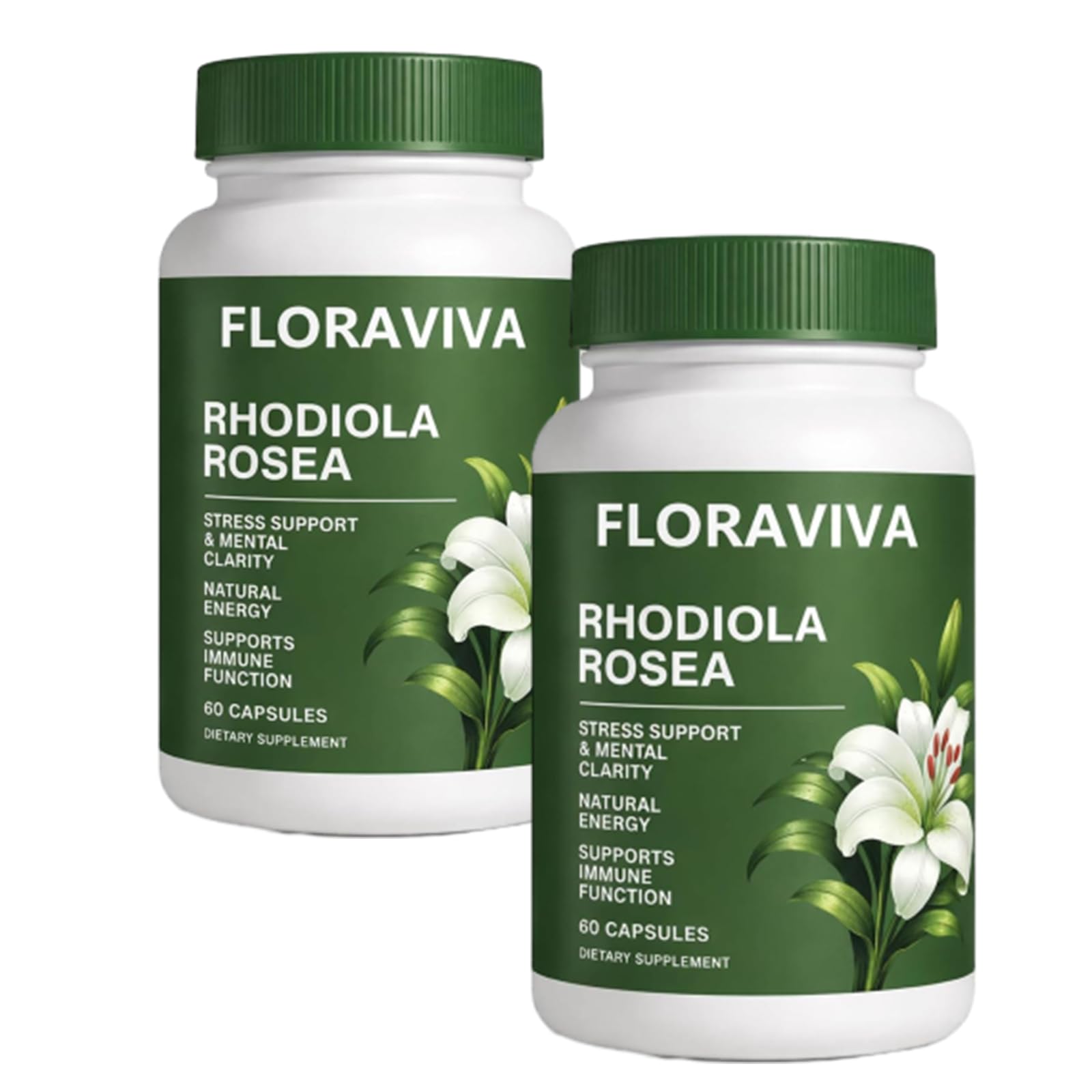 LKNSIH Floraviva Rhodiola Rosea Organic Capsule, Rhodiola Rosea Supplement, Adaptogenic Herb for Daily Stress Support & Energy Balance – 500mg per Serving (2) 1 Capsule