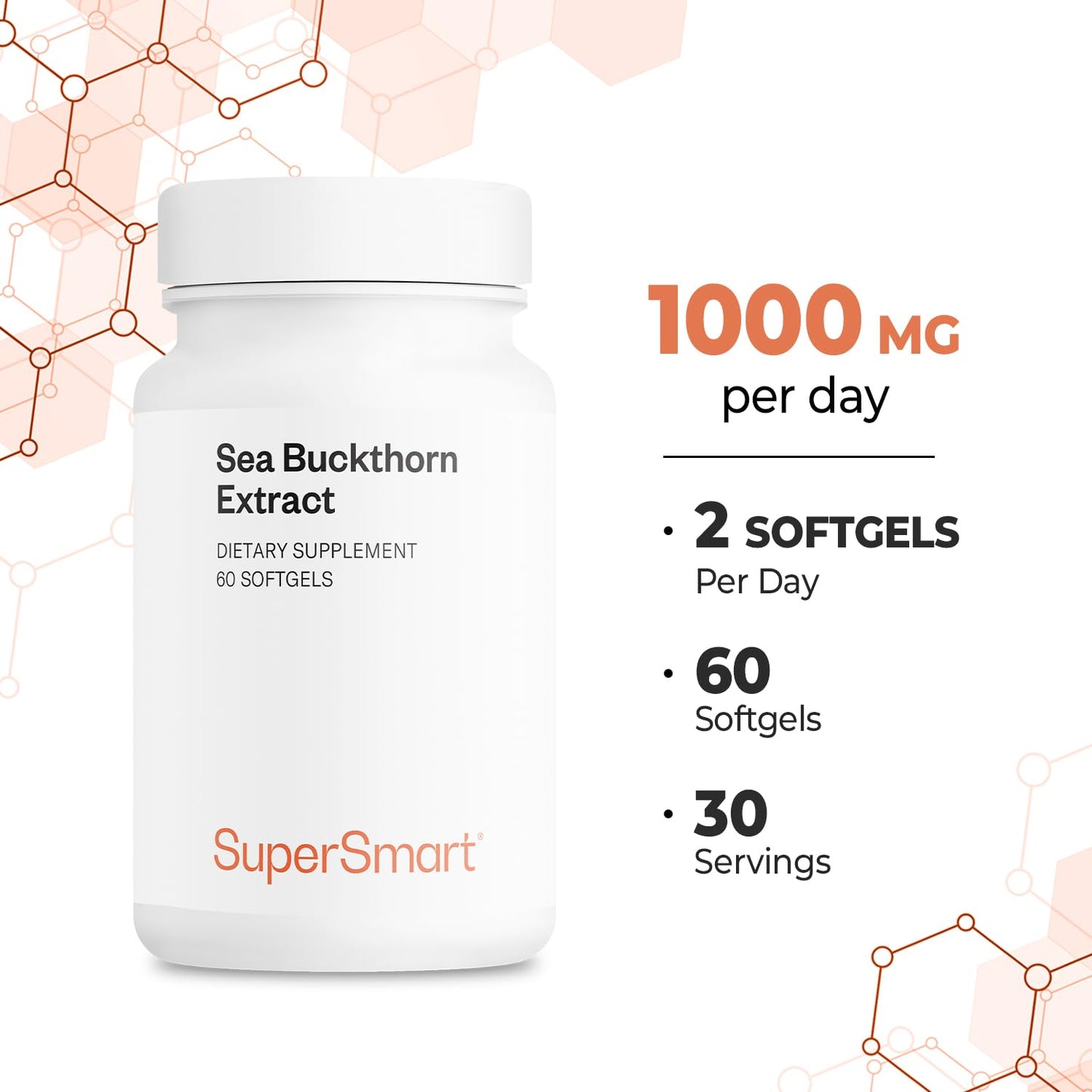 Supersmart Sea Buckthorn Extract 500 mg Softgels 60