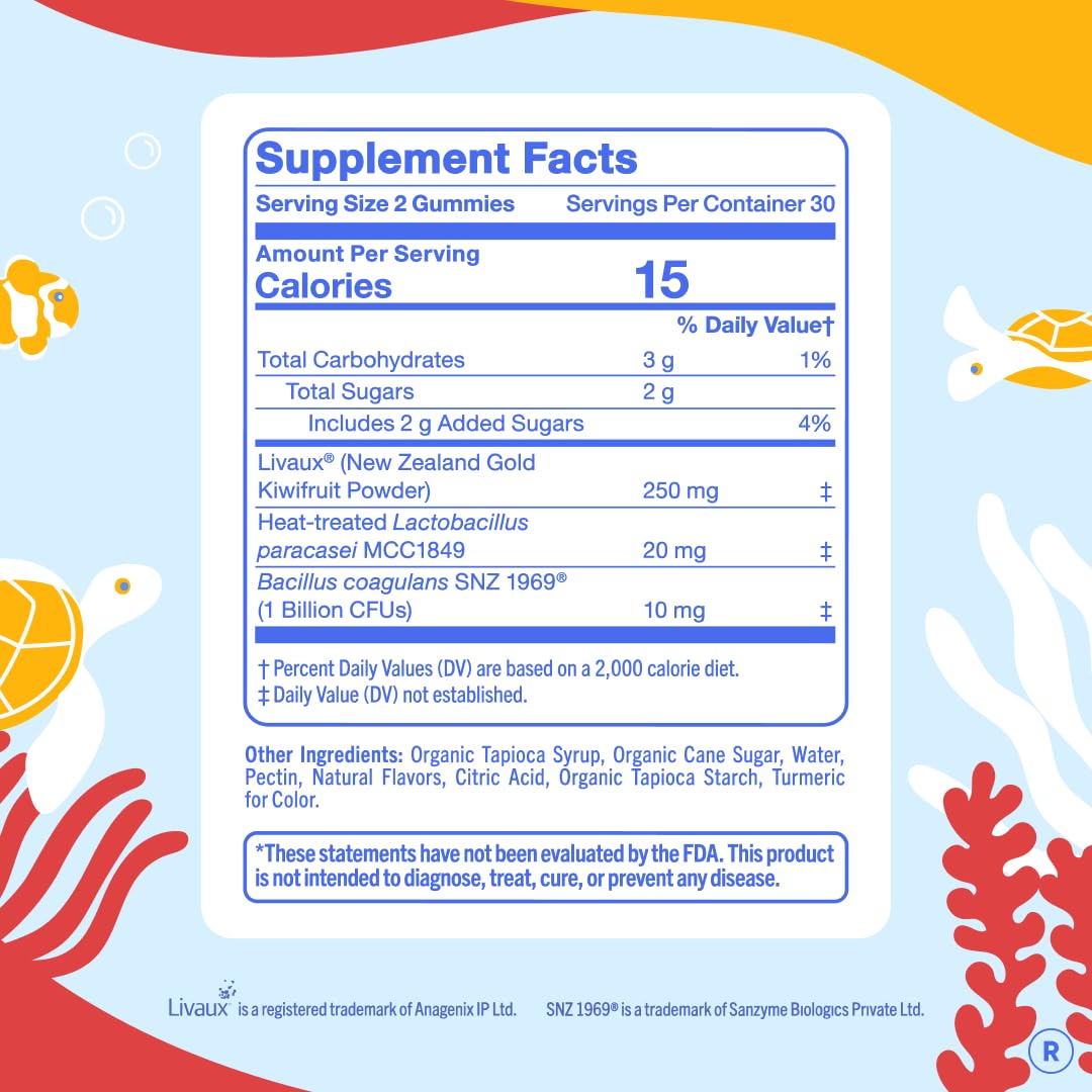 FIRST DAY Kids Probiotic Gummies 60 Count