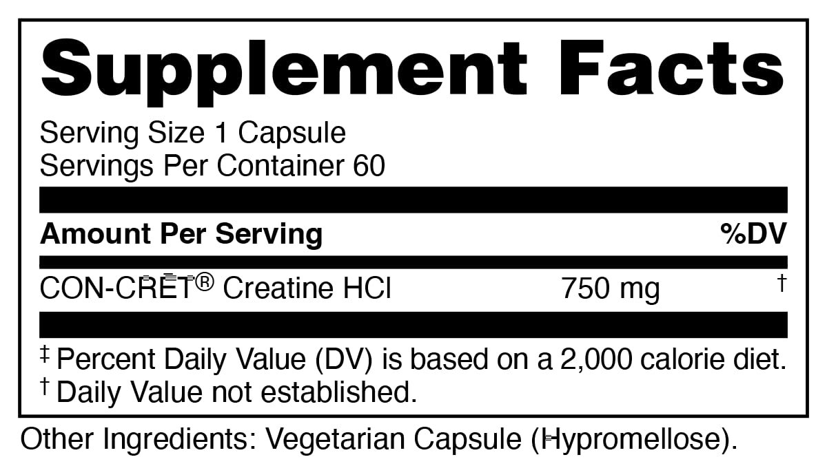 Bucked Up Creatine HCl Capsules 60 Count