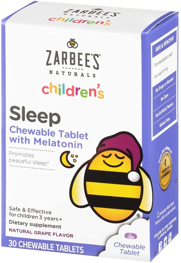 Zarbee's Kids Melatonin Chewable Tablets 1mg, 30 Count