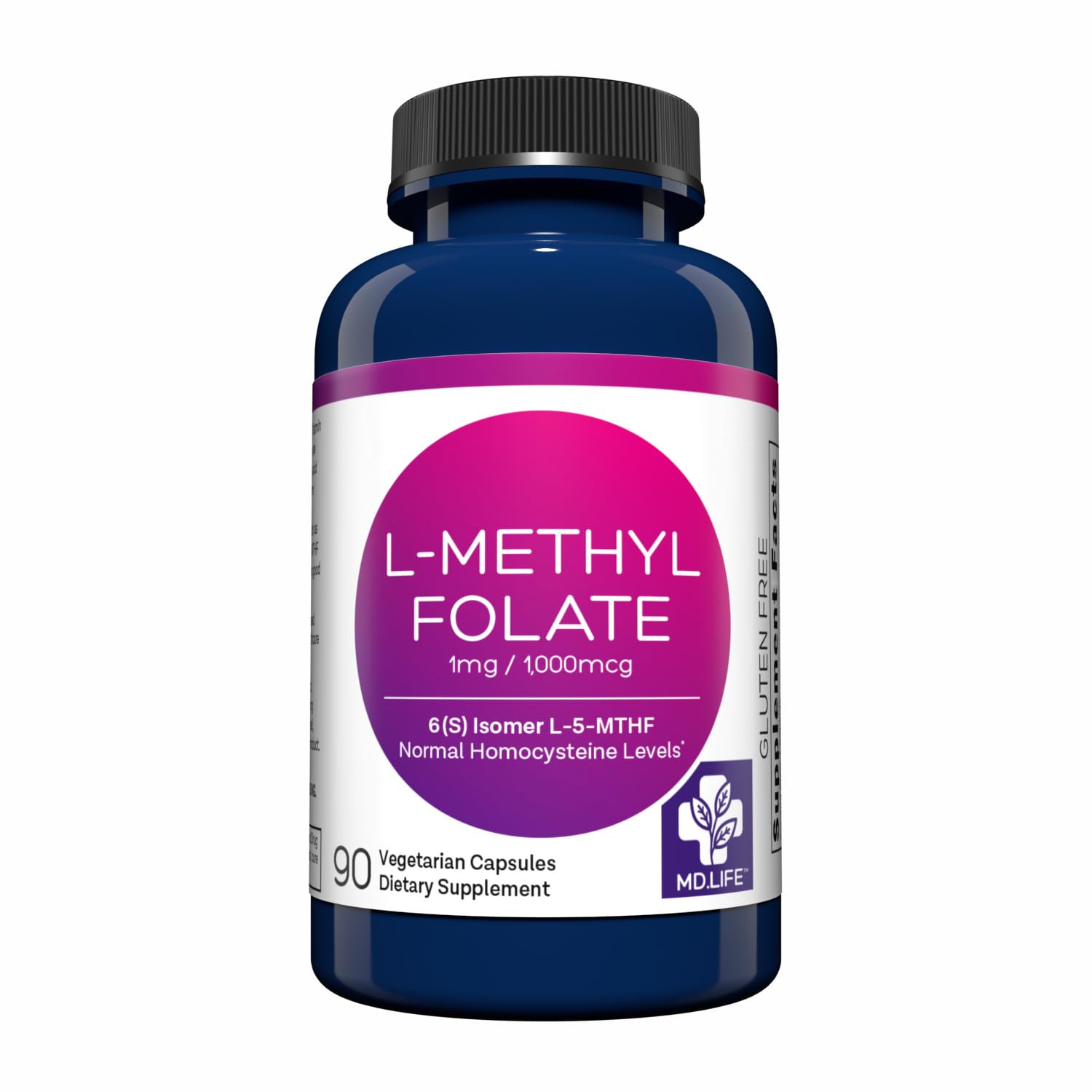 MD.LIFE L-Methylfolate 1mg Capsule, 90 Capsules
