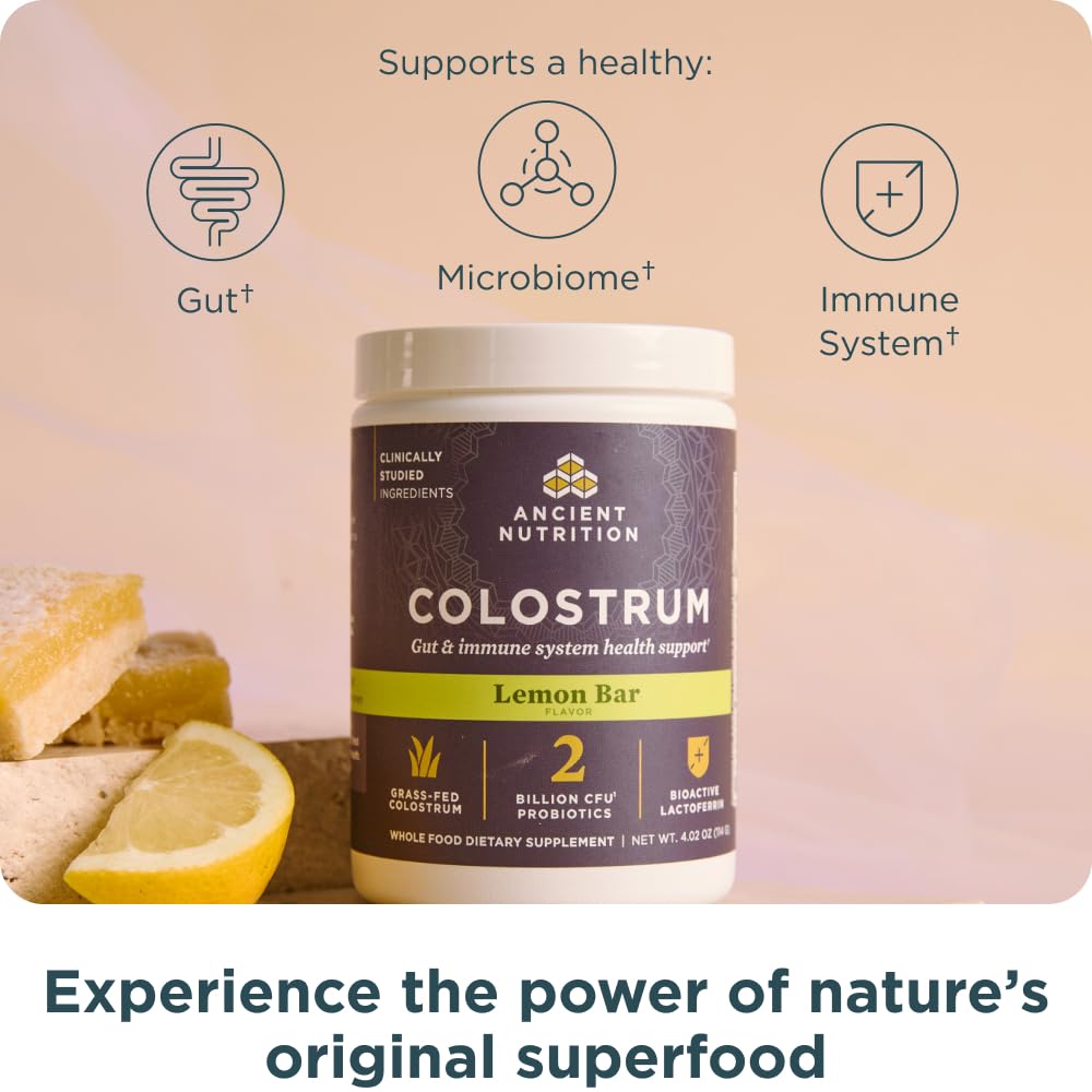 Ancient Nutrition Colostrum Superfood Powder, 4.02 Ounce, 60 Servings